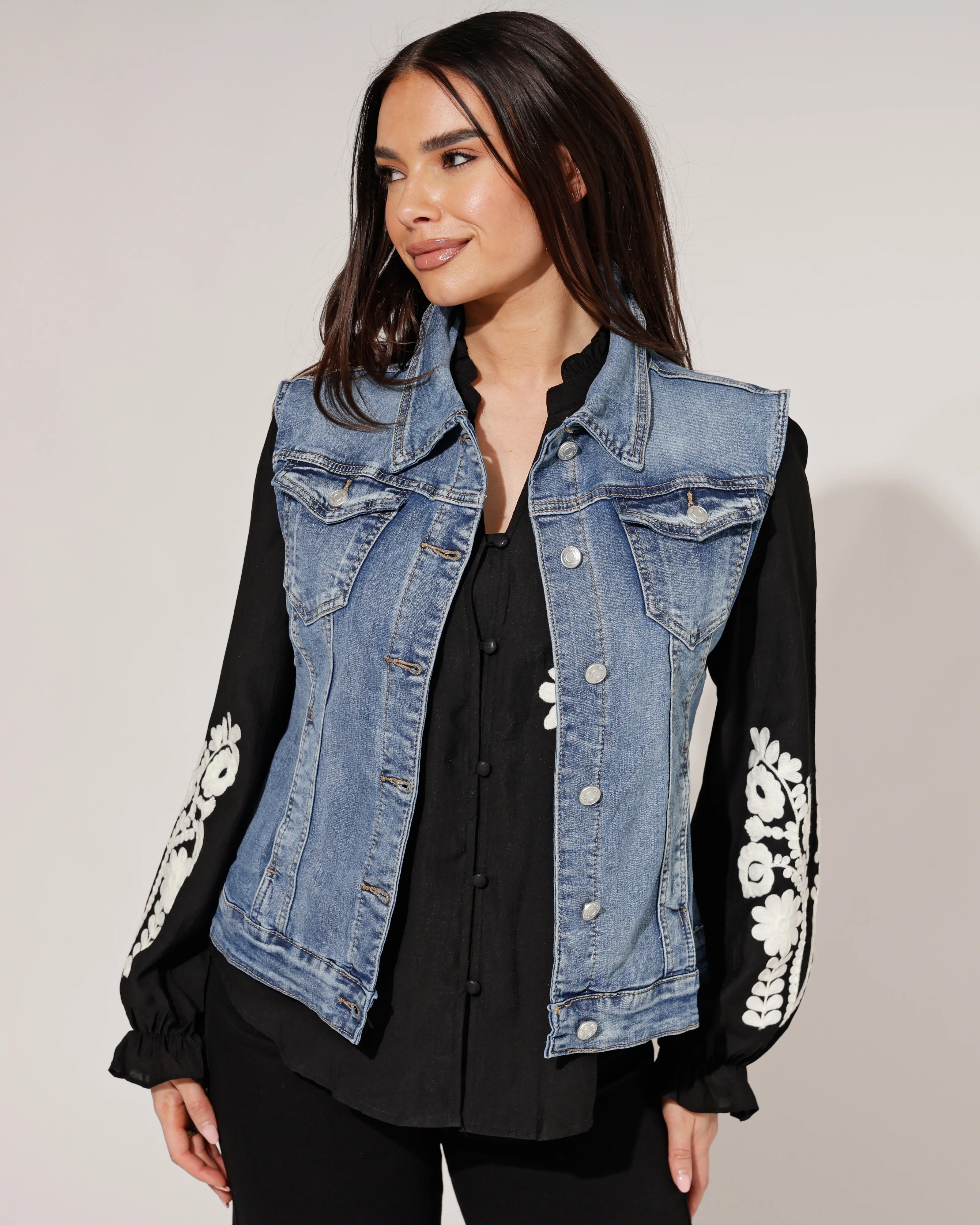 Ana & Lucy | Spijkergilet Pixy Blauw