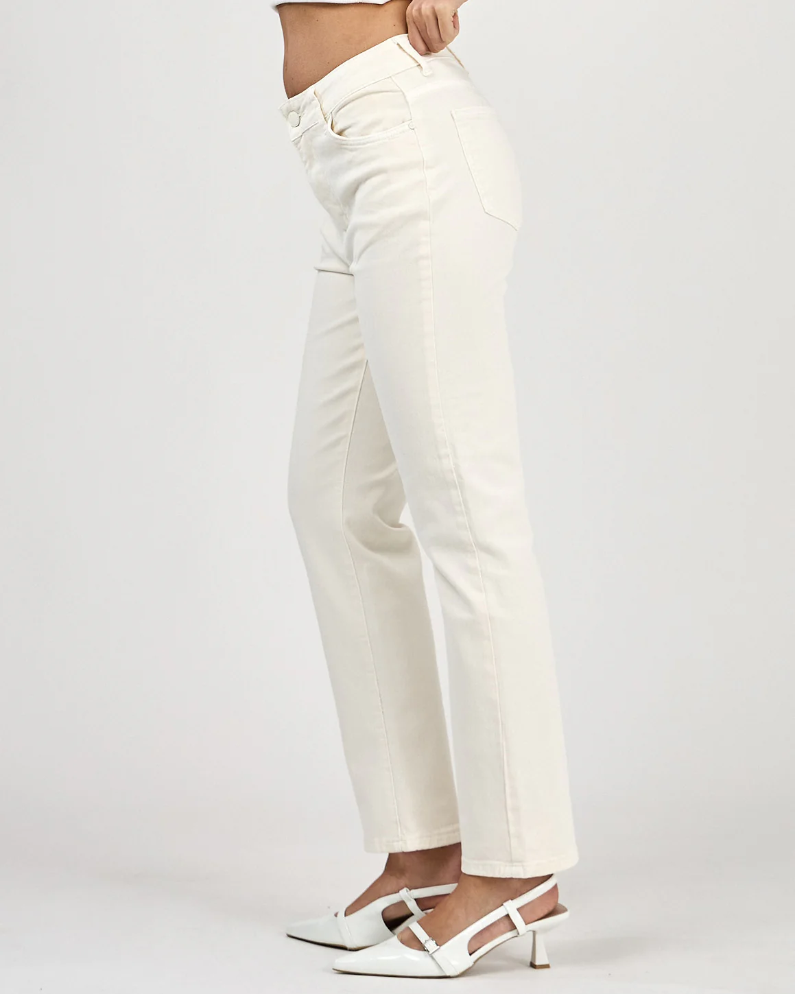 Ana & Lucy | Straight jeans Kim-W Beige - Image 4