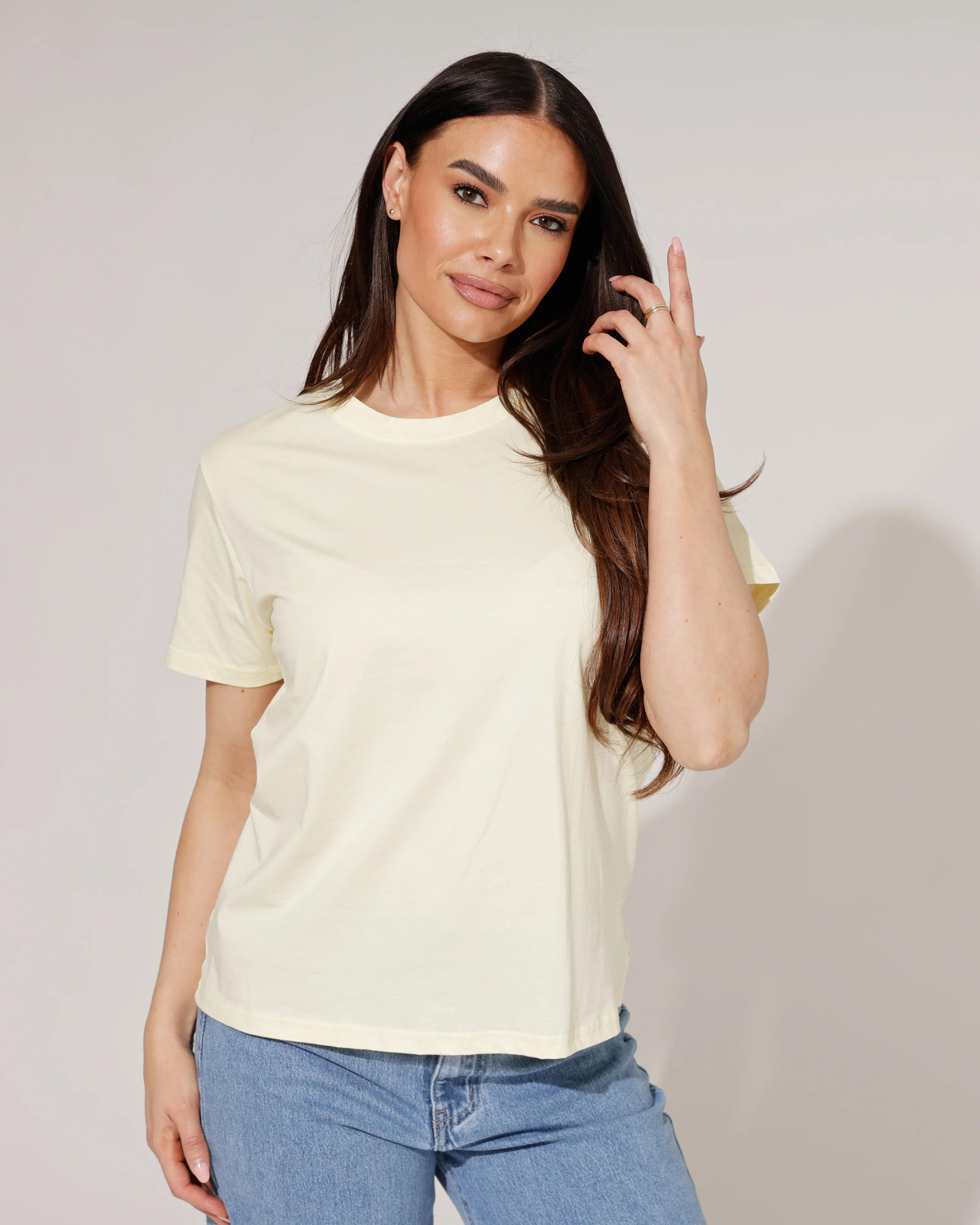 Basic T-shirt Claartje Geel - Image 3