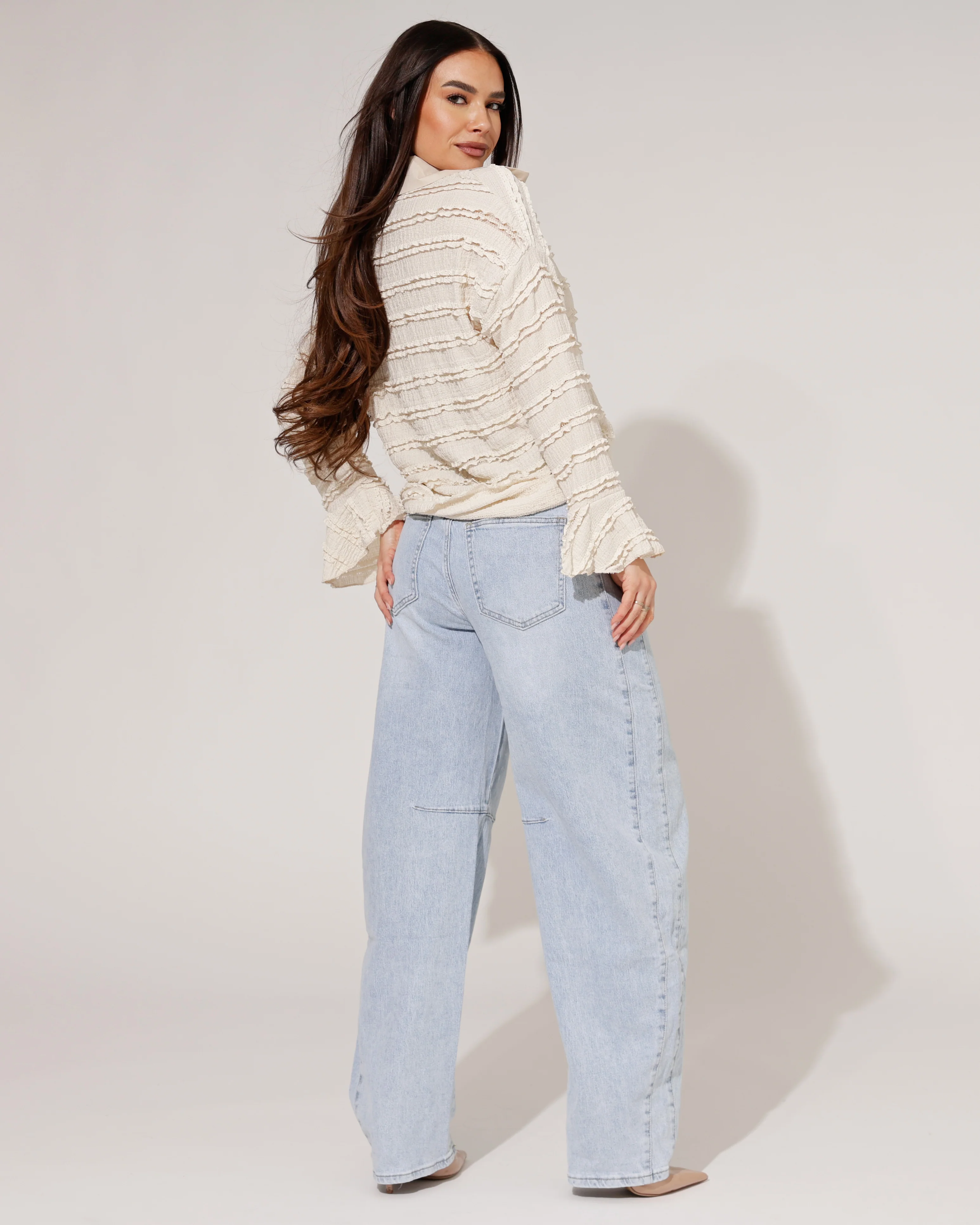 Blouse Selly Beige - Image 3