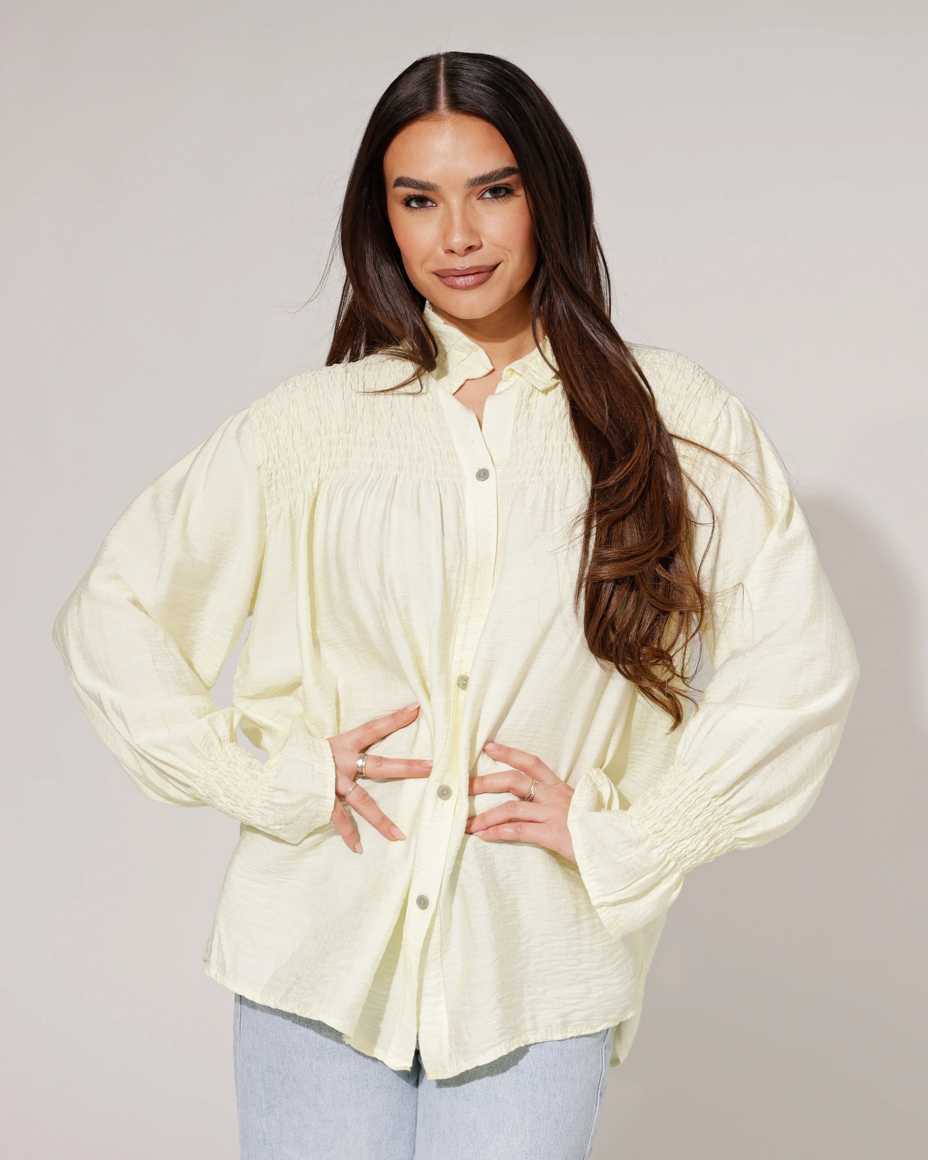 Blouse smock Loïs Geel - Image 2