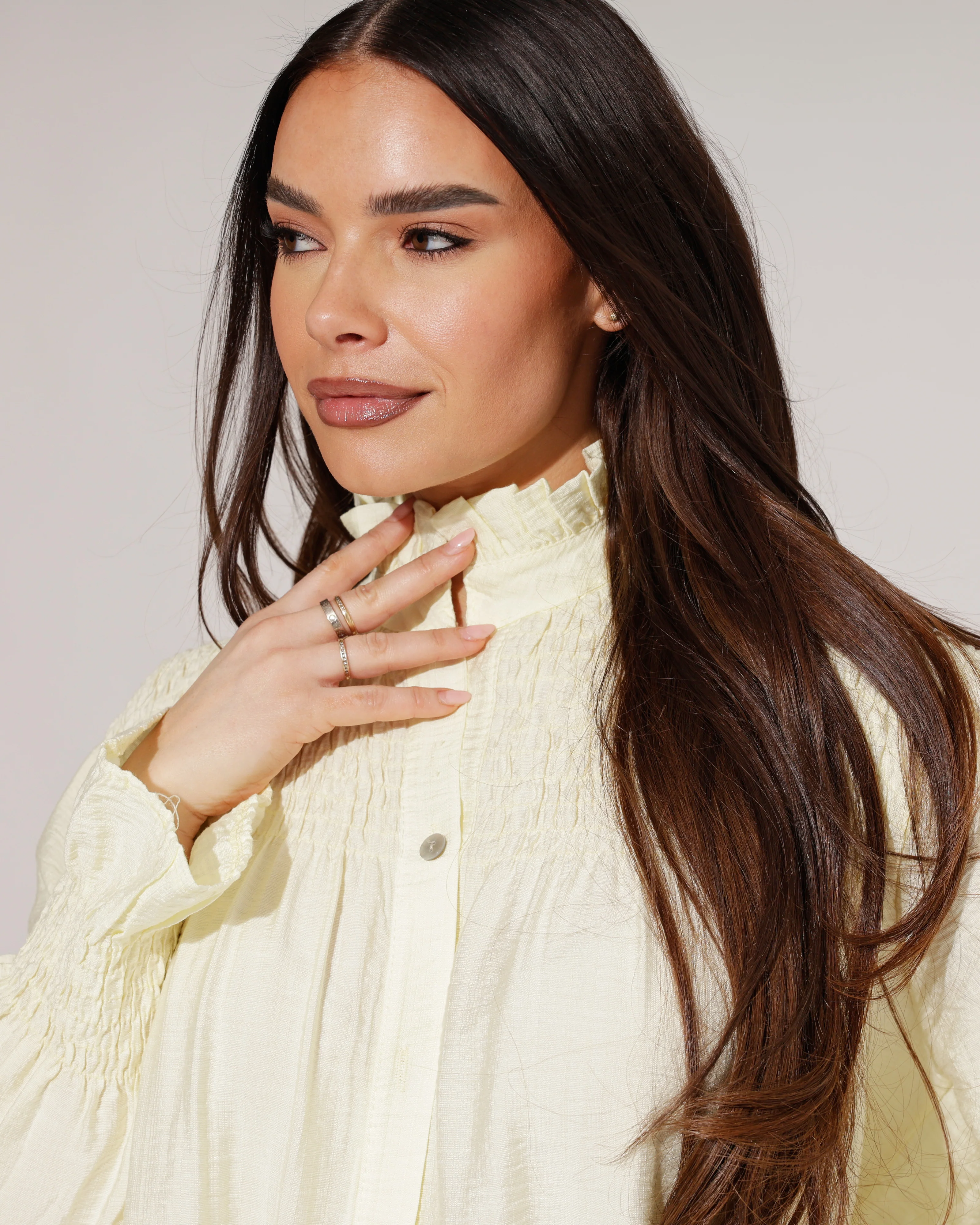 Blouse smock Loïs Geel - Image 3