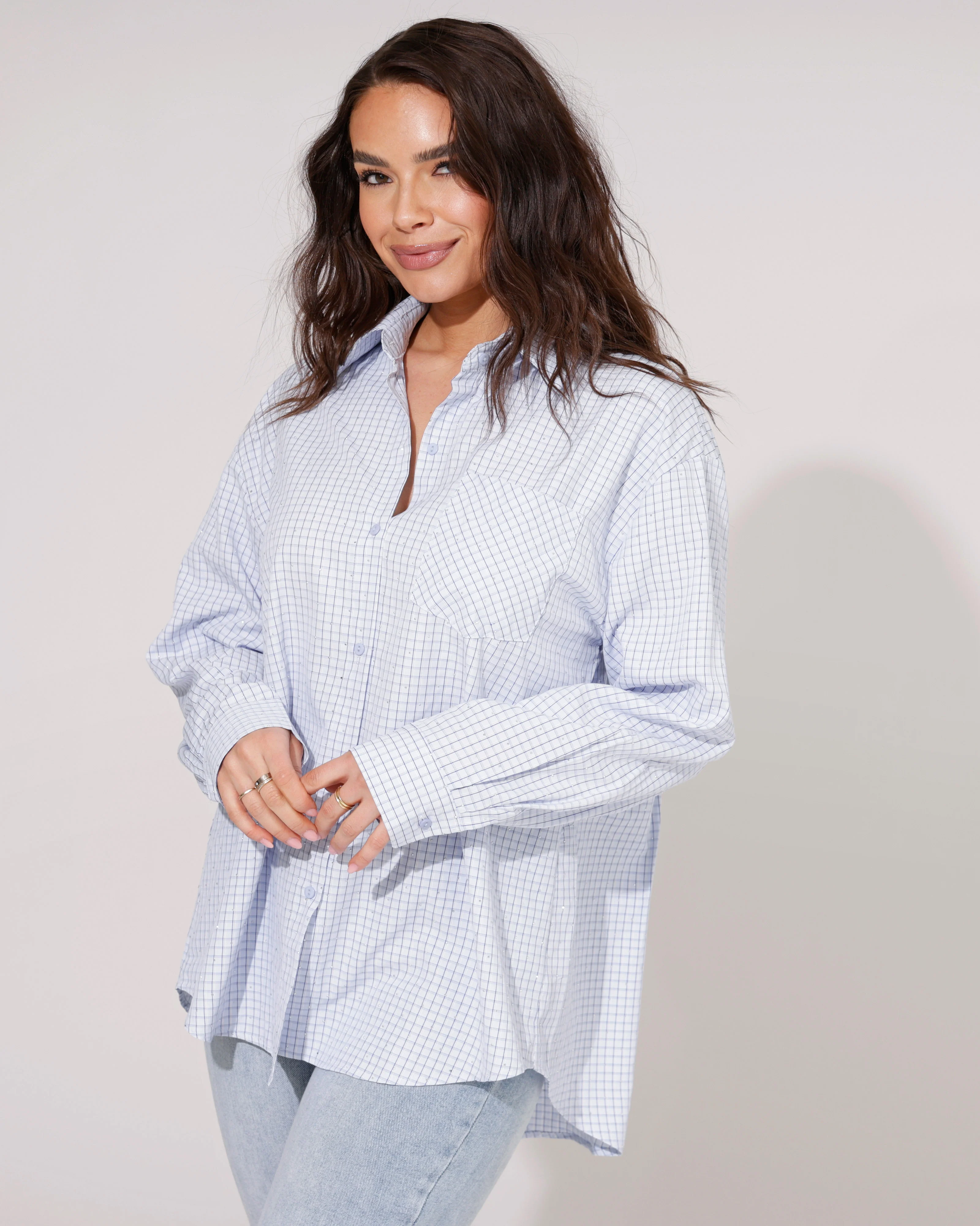 Blouse Yindey Lichtblauw - Image 2