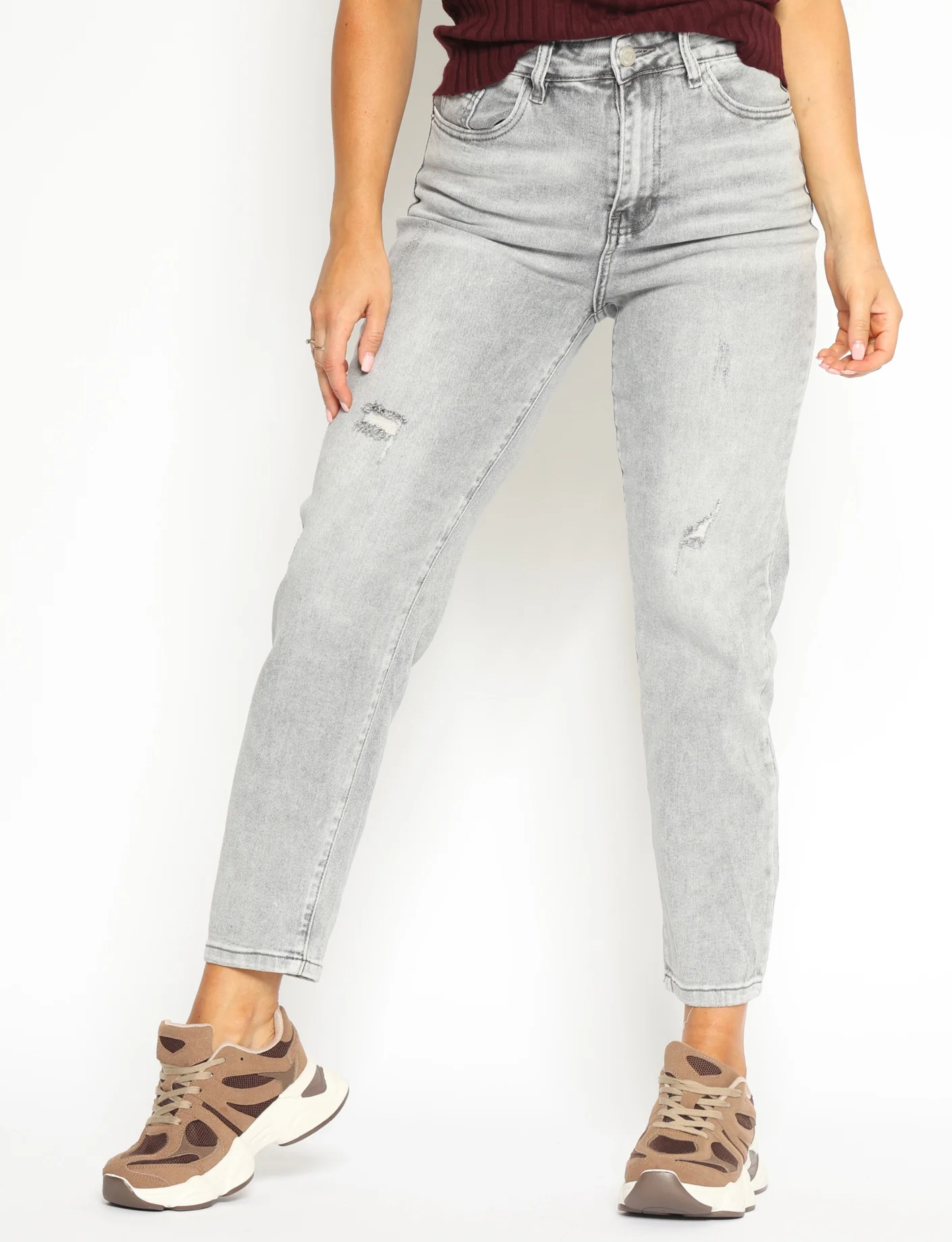 Denim Style | Mom jeans Mara Grijs