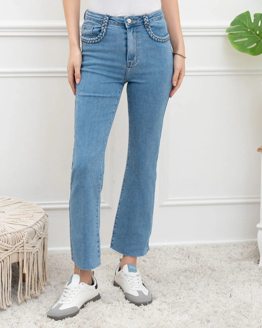 Folyrose | Wide leg jeans Crop Rezz Blauw - Image 2