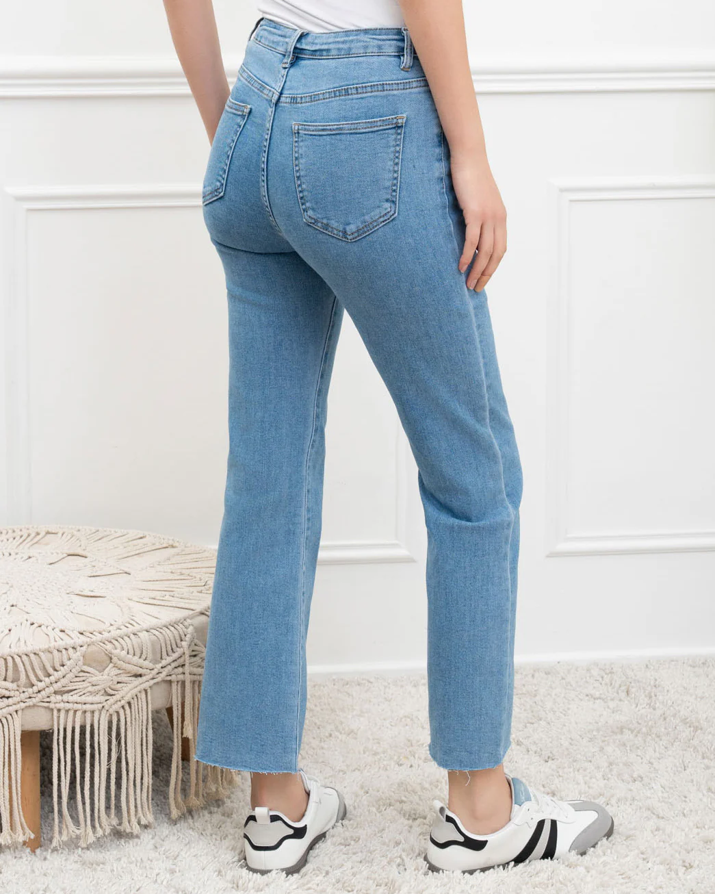 Folyrose | Wide leg jeans Crop Rezz Blauw - Image 3