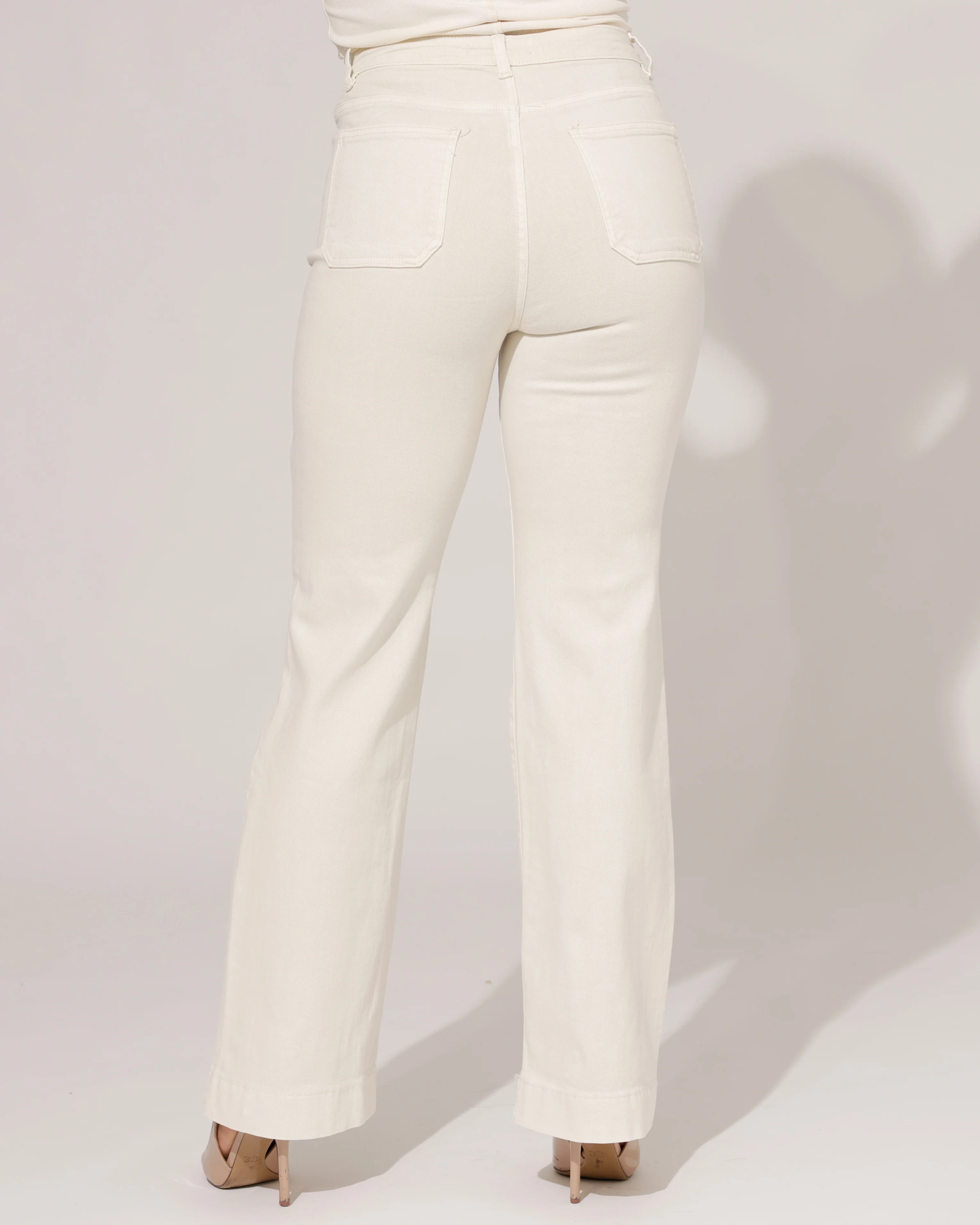 Folyrose | Wide leg jeans Jana-C Beige - Image 4
