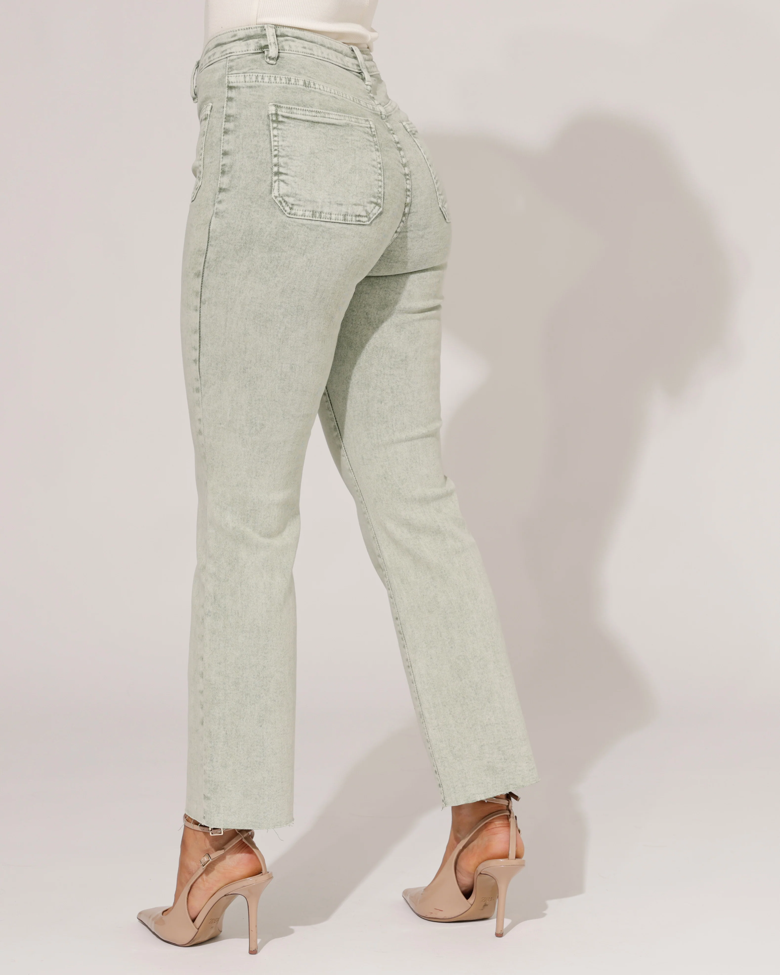 Folyrose | Wide leg jeans Mimi-YM Groen - Image 3