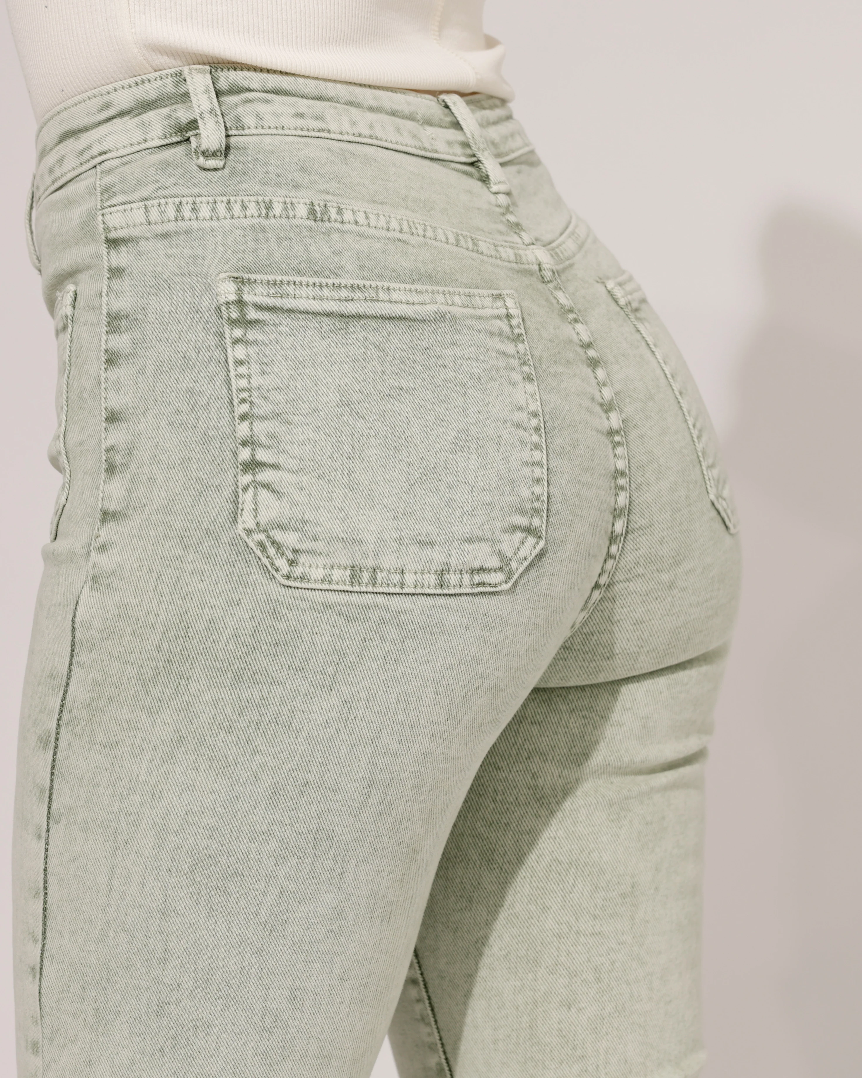 Folyrose | Wide leg jeans Mimi-YM Groen - Image 4