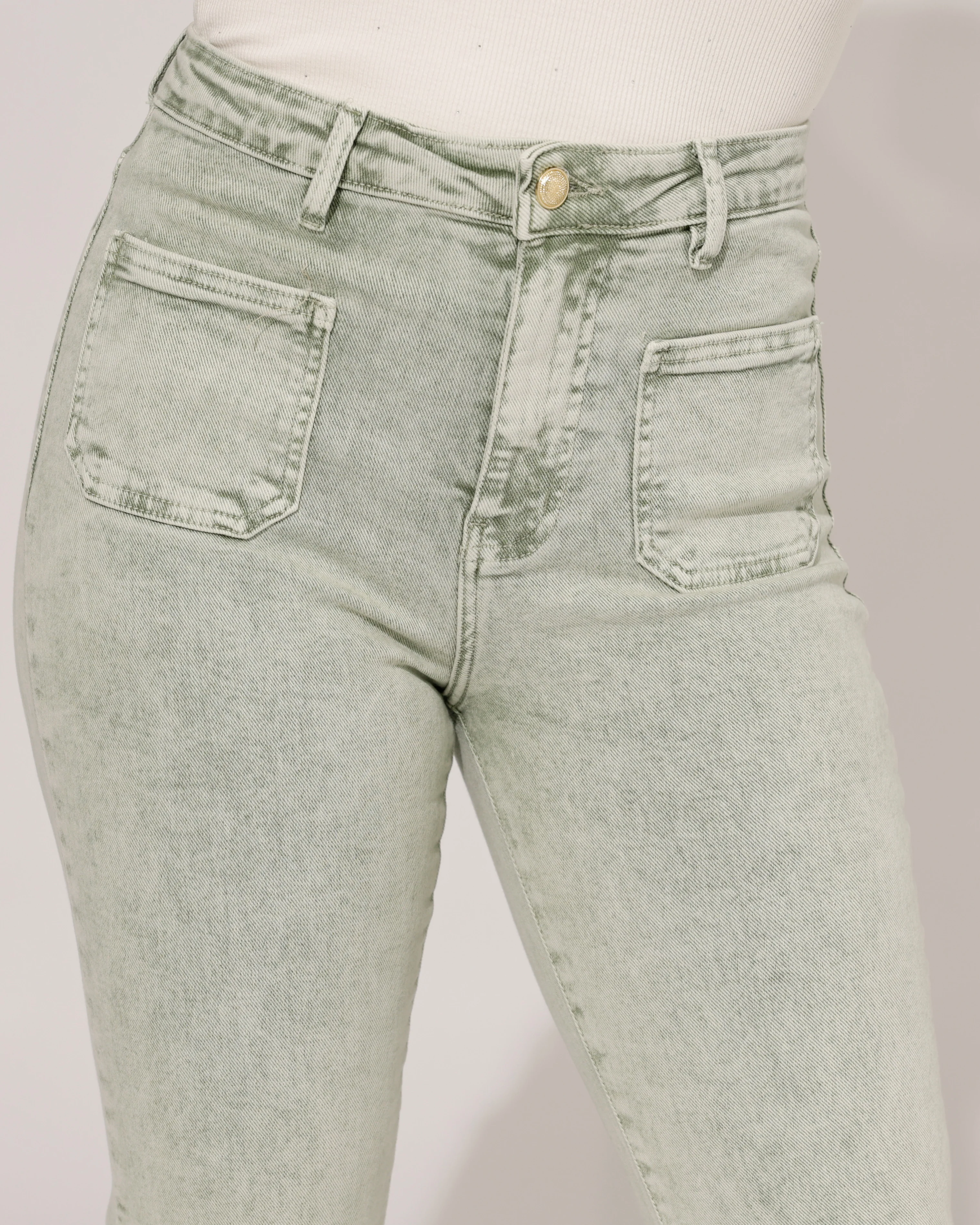 Folyrose | Wide leg jeans Mimi-YM Groen - Image 5