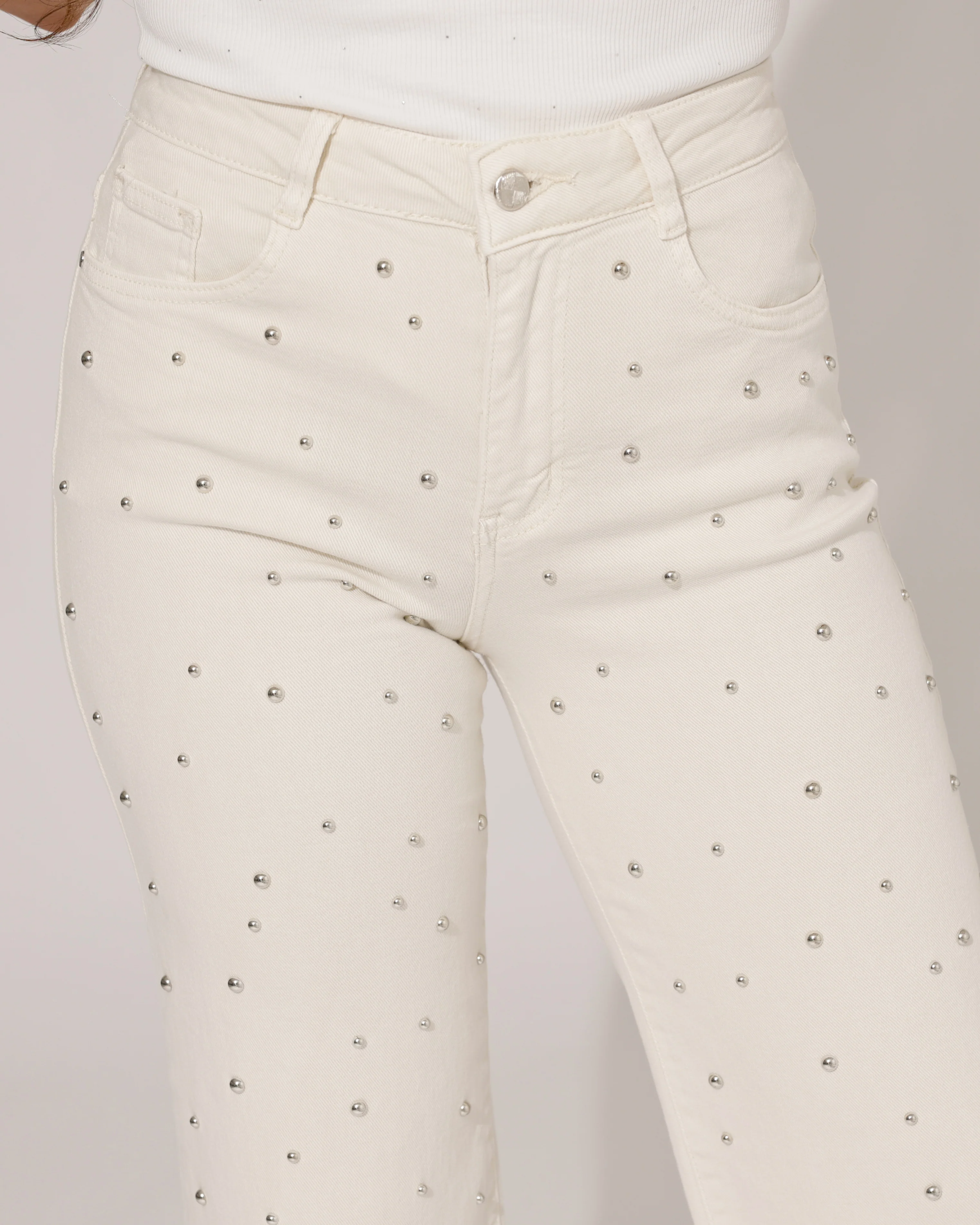 Folyrose | Wide leg jeans Nola-C Beige - Image 6