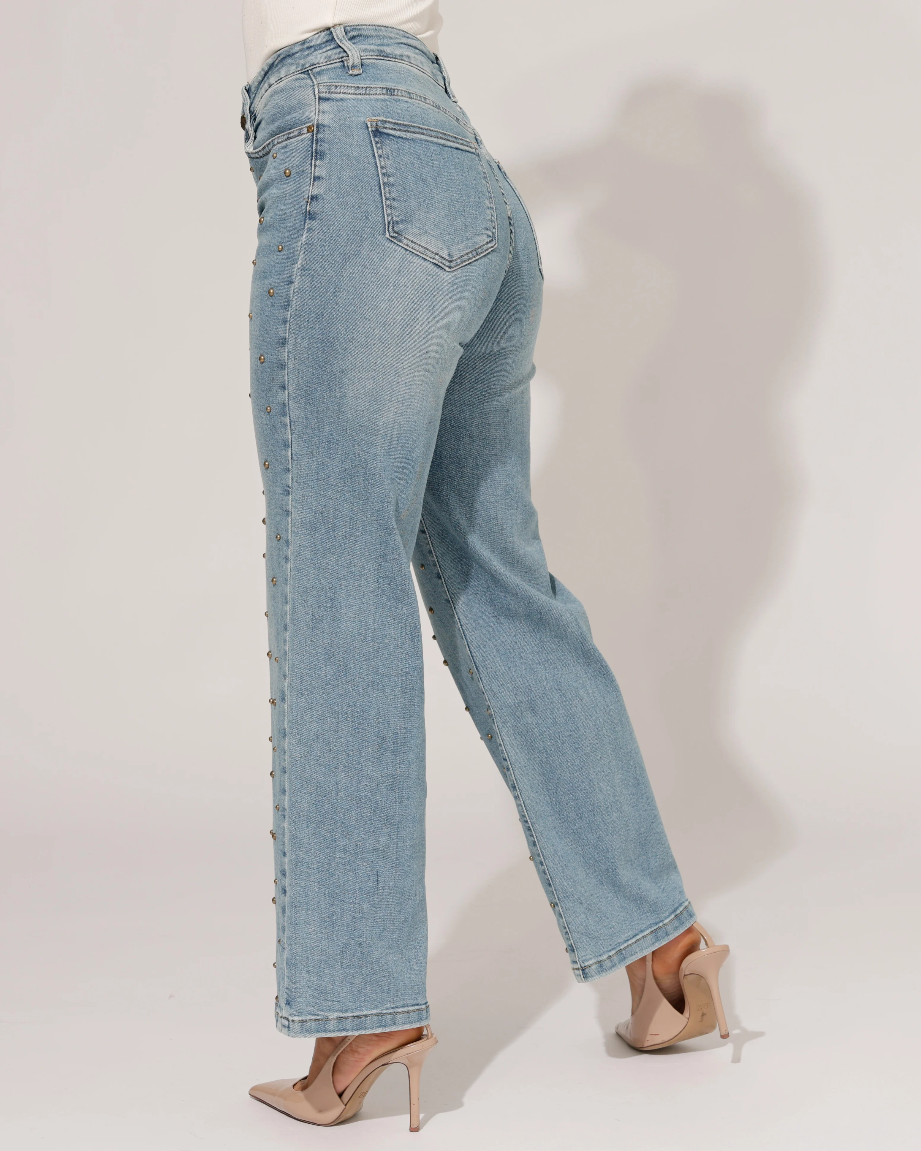 Folyrose | Wide leg jeans Nola-V3 Blauw - Image 3