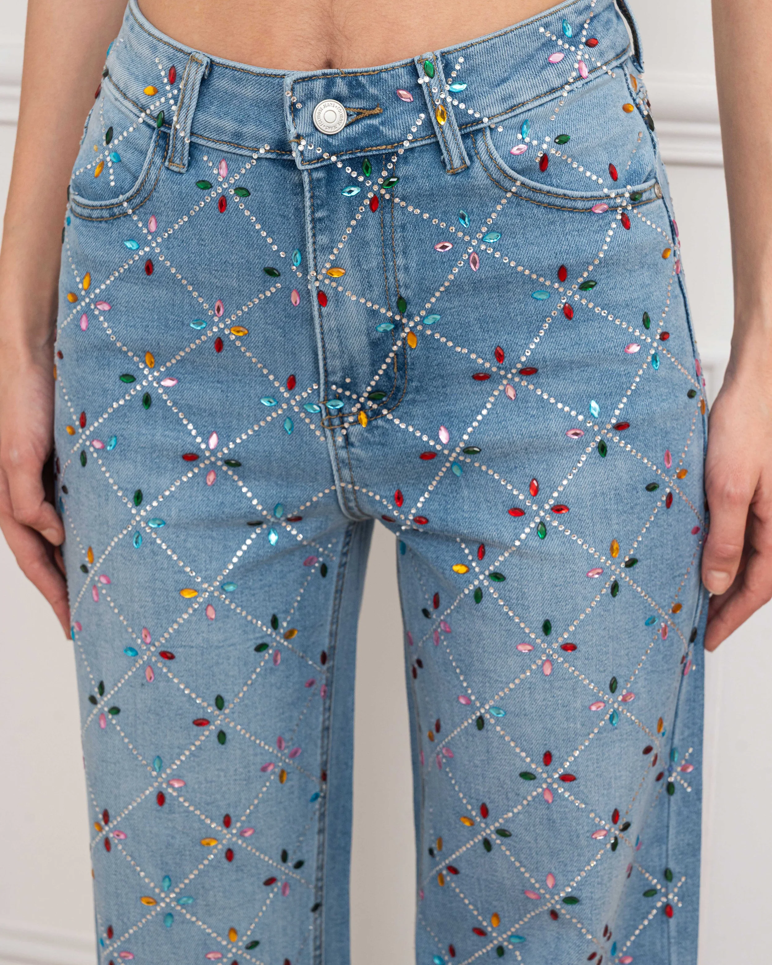 Folyrose | Wide leg jeans Roxann Blauw - Image 4
