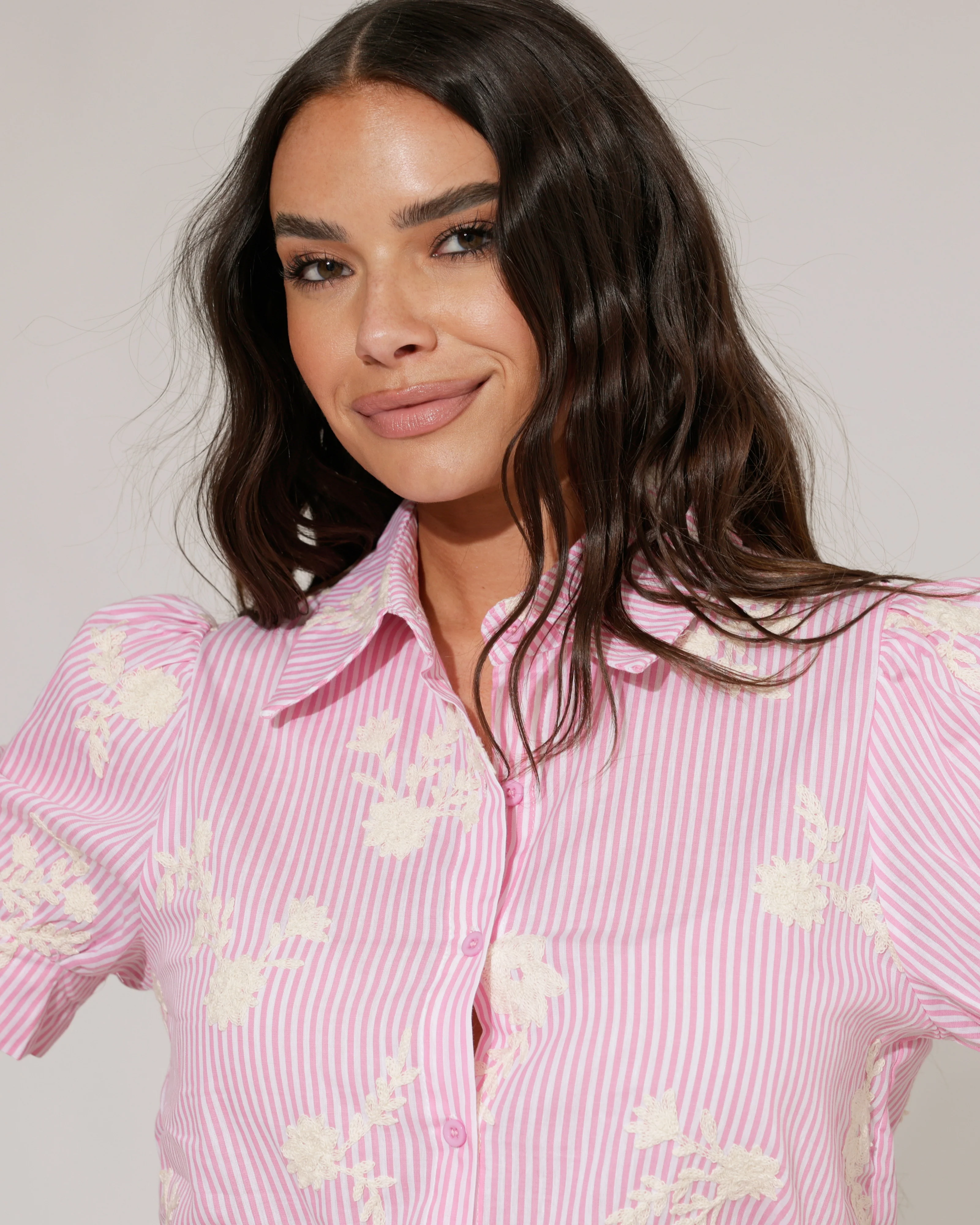 Gestreepte blouse Hilley Roze - Image 3