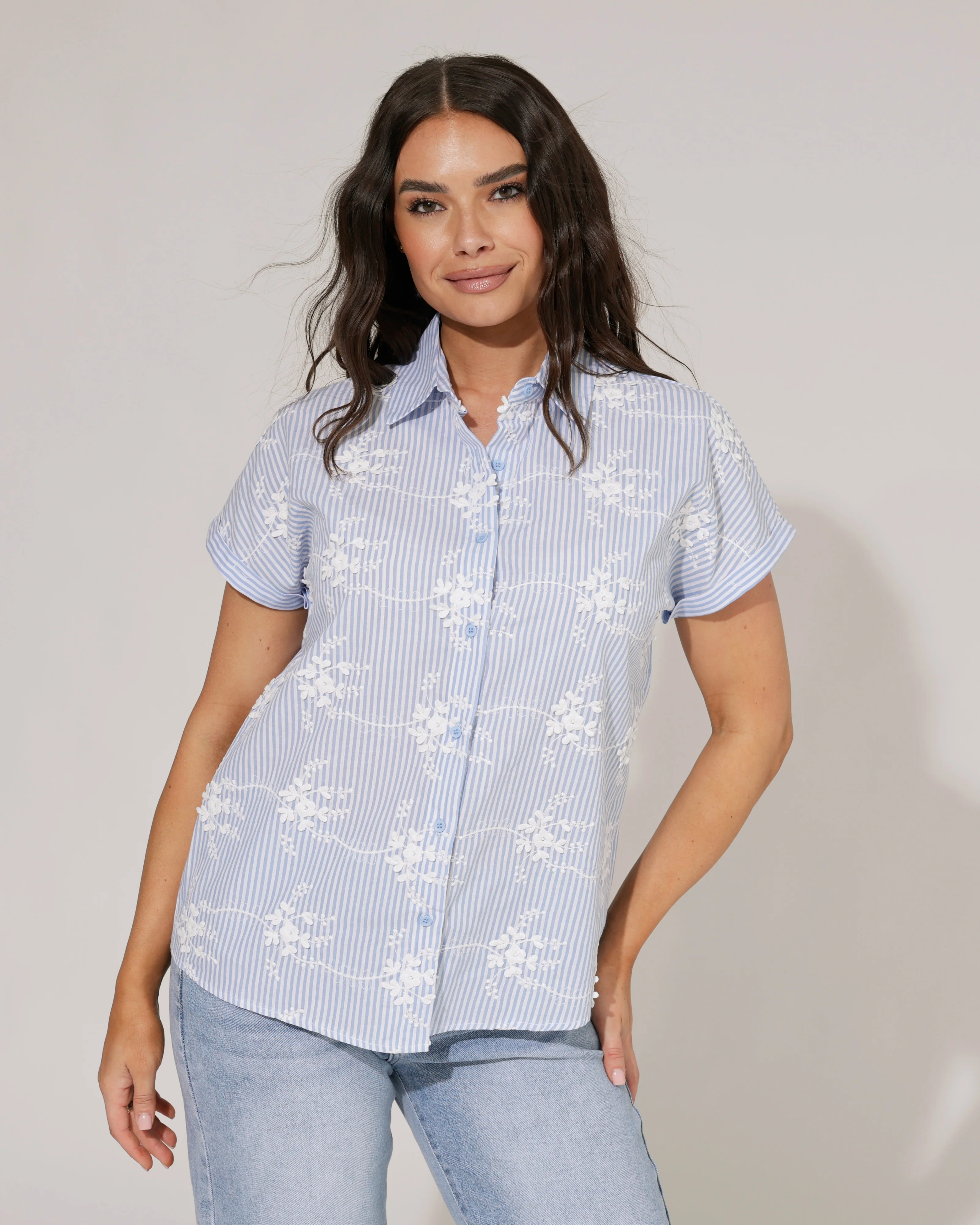 Gestreepte blouse Lizzy Blauw - Image 2