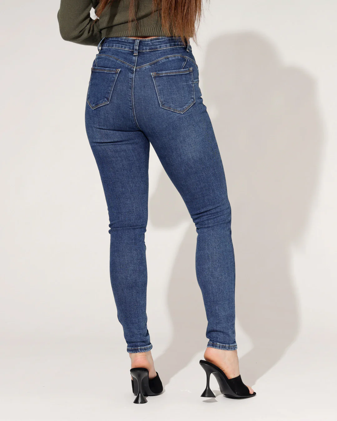 Goodies | Skinny jeans Karen Donkerblauw - Image 4