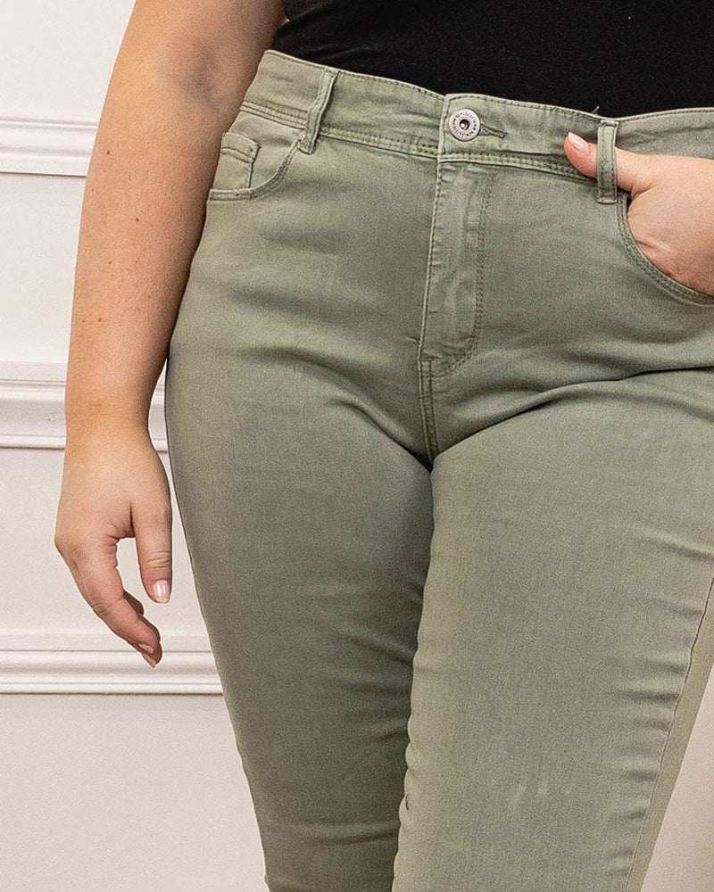 Goodies | Skinny jeans Lou-13 Groen - Image 3