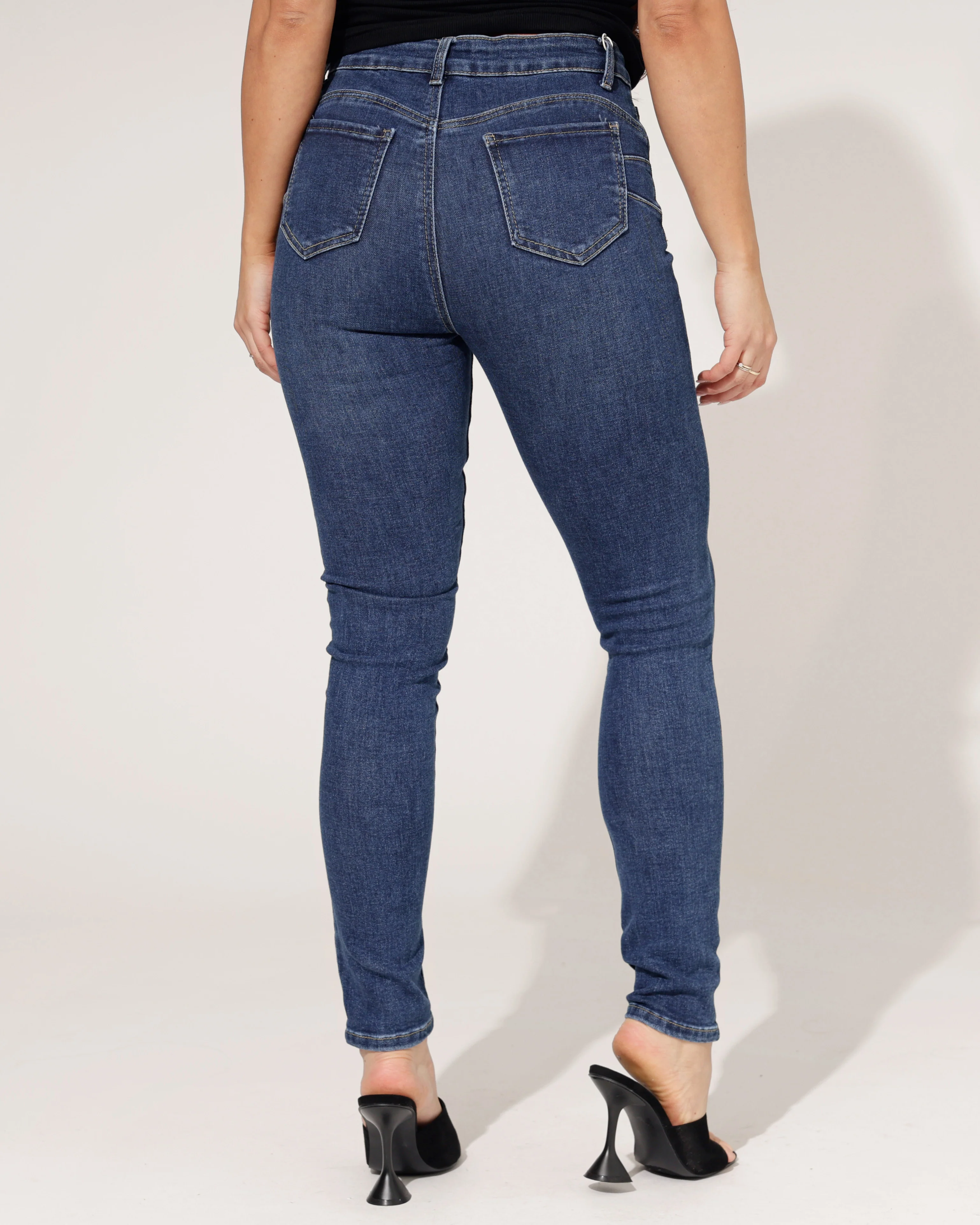 Goodies | Skinny jeans, push up Mirthe Donkerblauw - Image 4
