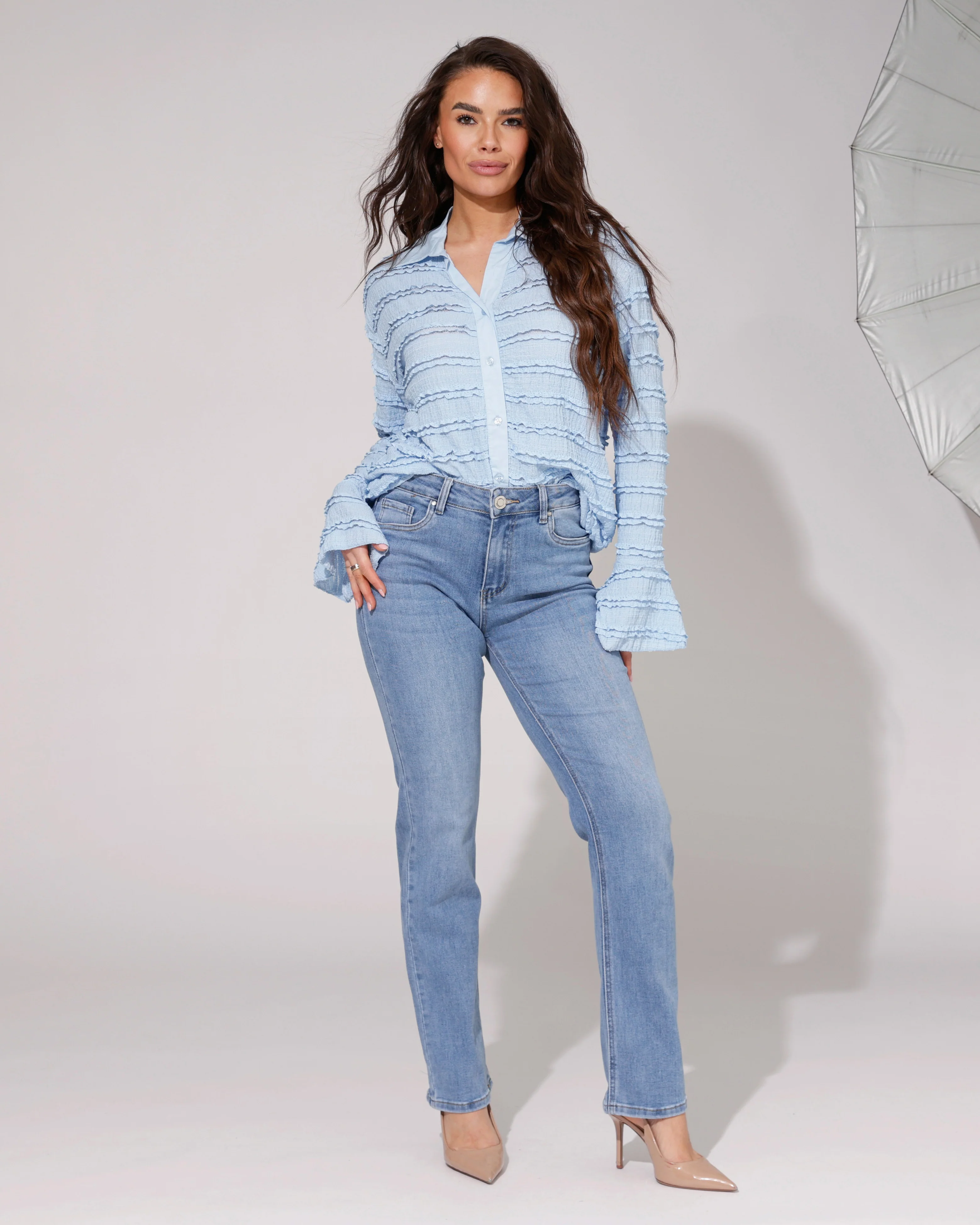 Goodies | Straight jeans Reza Blauw