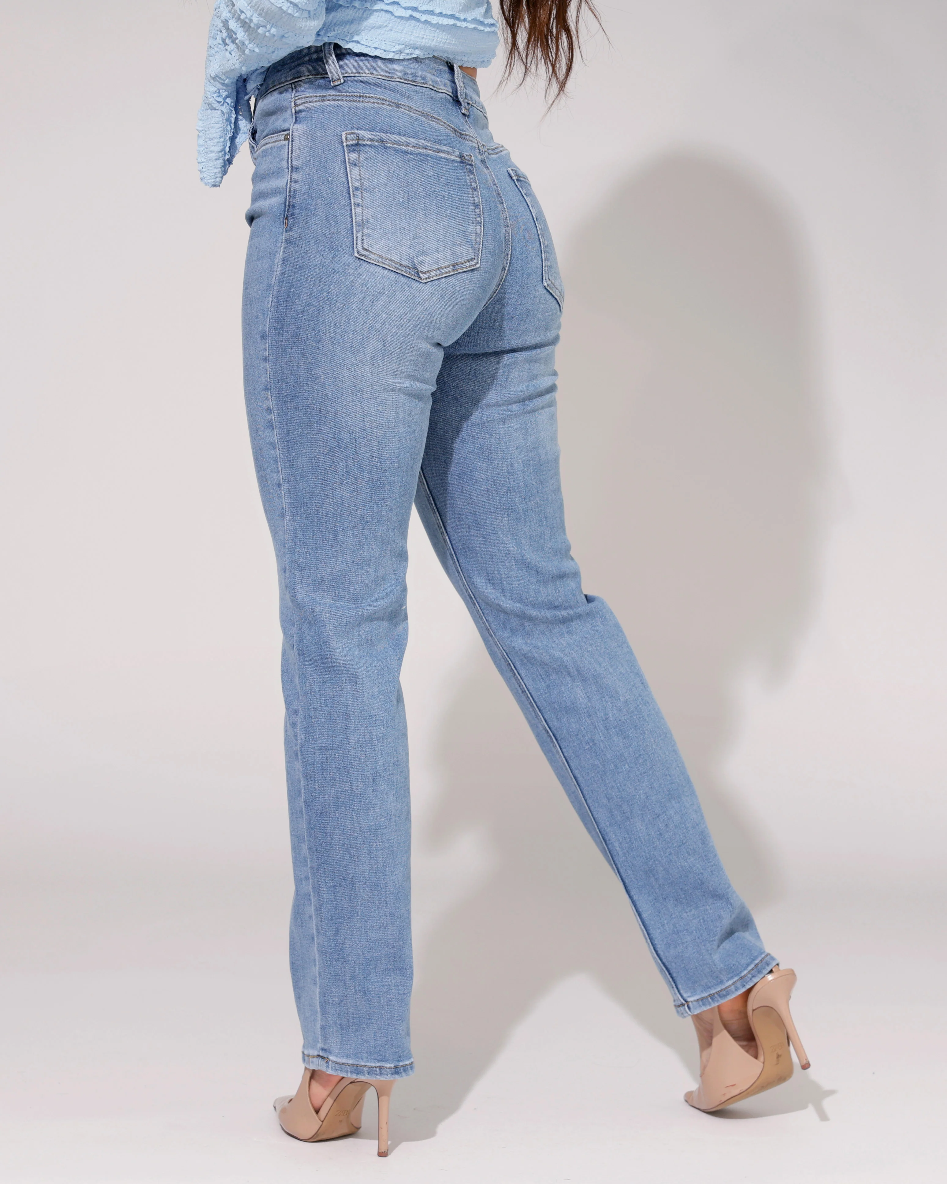 Goodies | Straight jeans Reza Blauw - Image 4