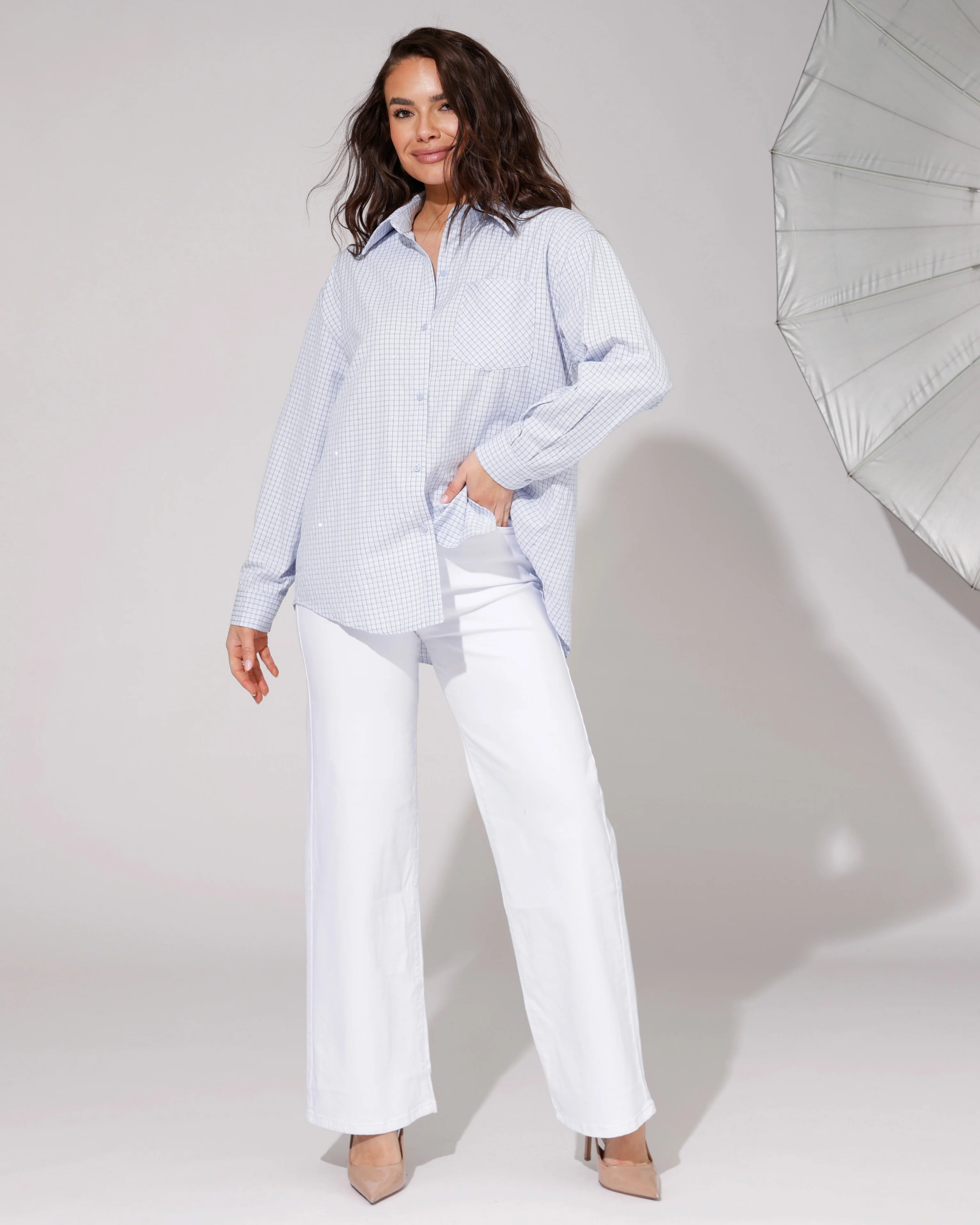 Goodies | Wide Leg Jeans Es-2 Wit - Image 4