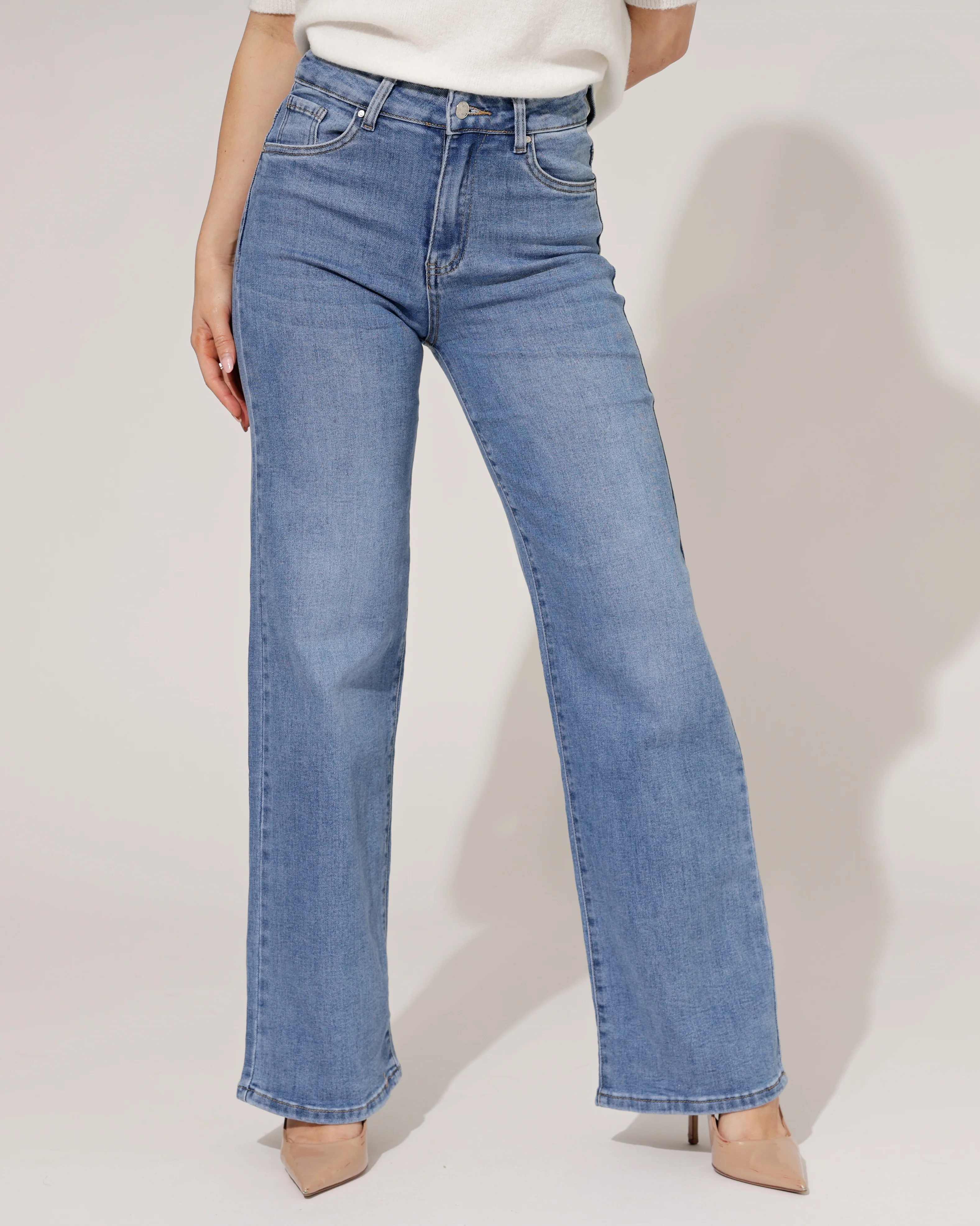 Goodies | Wide leg jeans Izzey Blauw