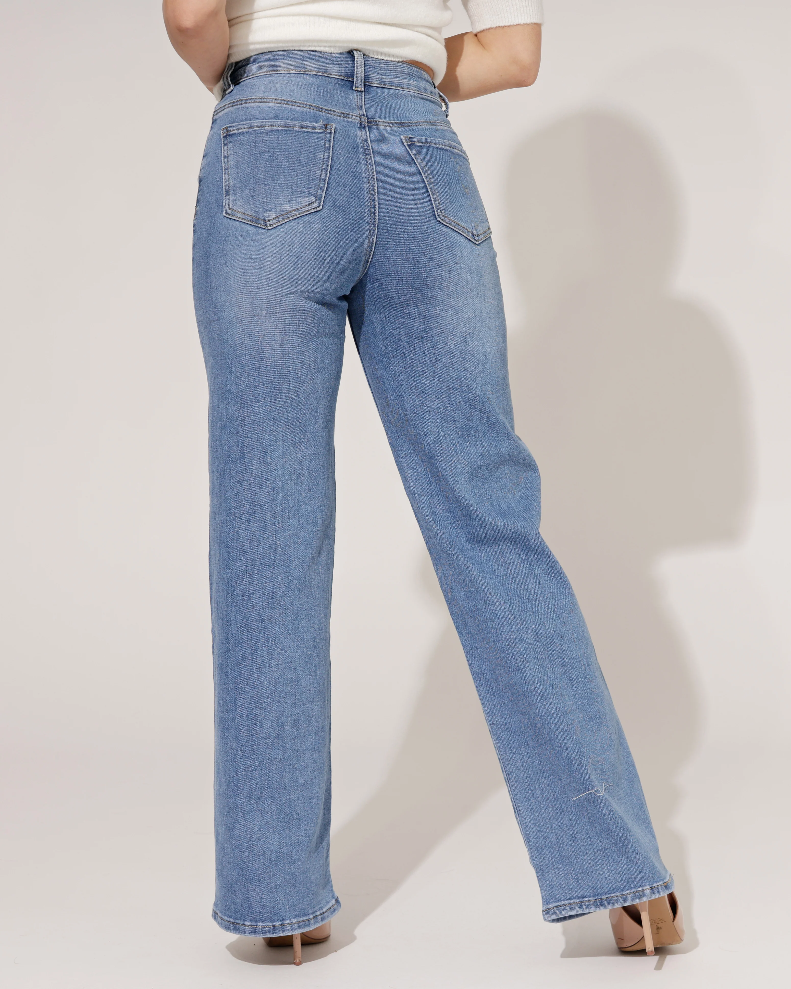 Goodies | Wide leg jeans Izzey Blauw - Image 4