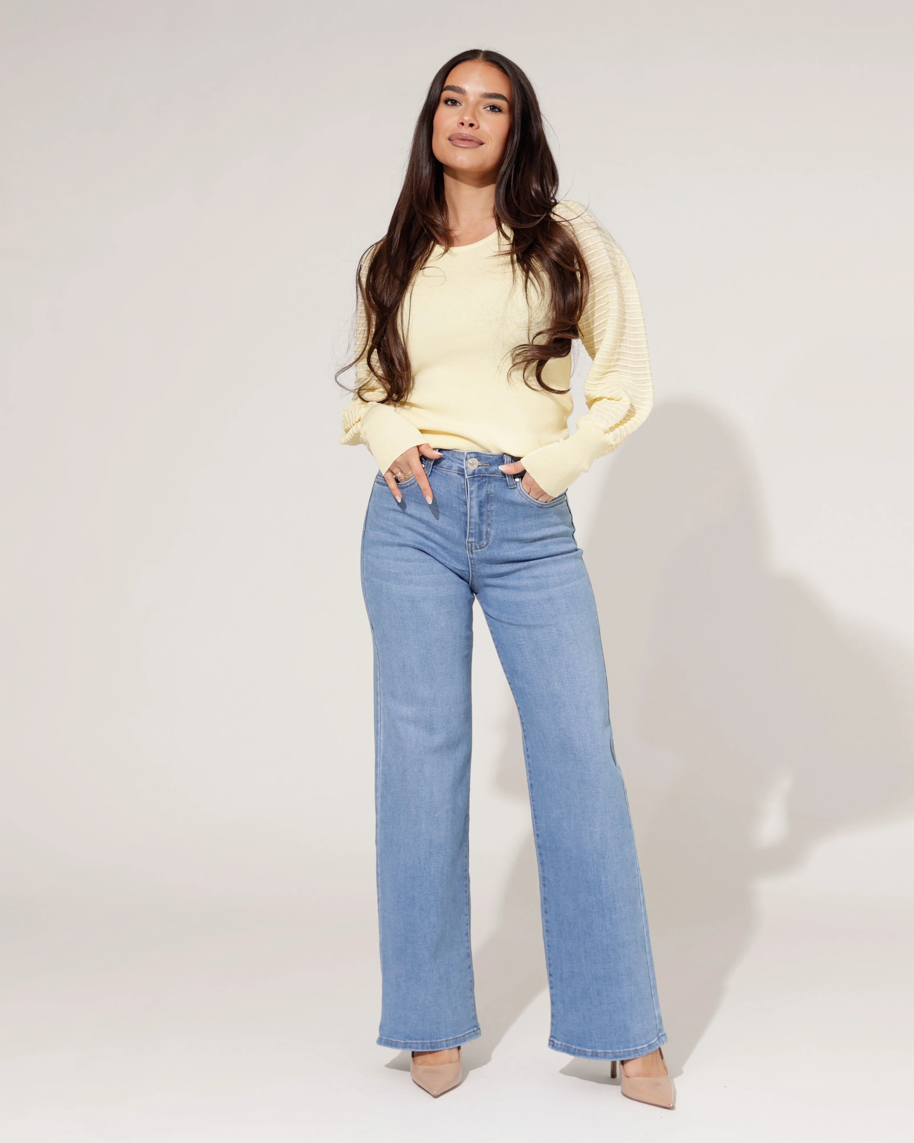 Goodies | Wide leg jeans Jenn Lichtblauw - Image 3