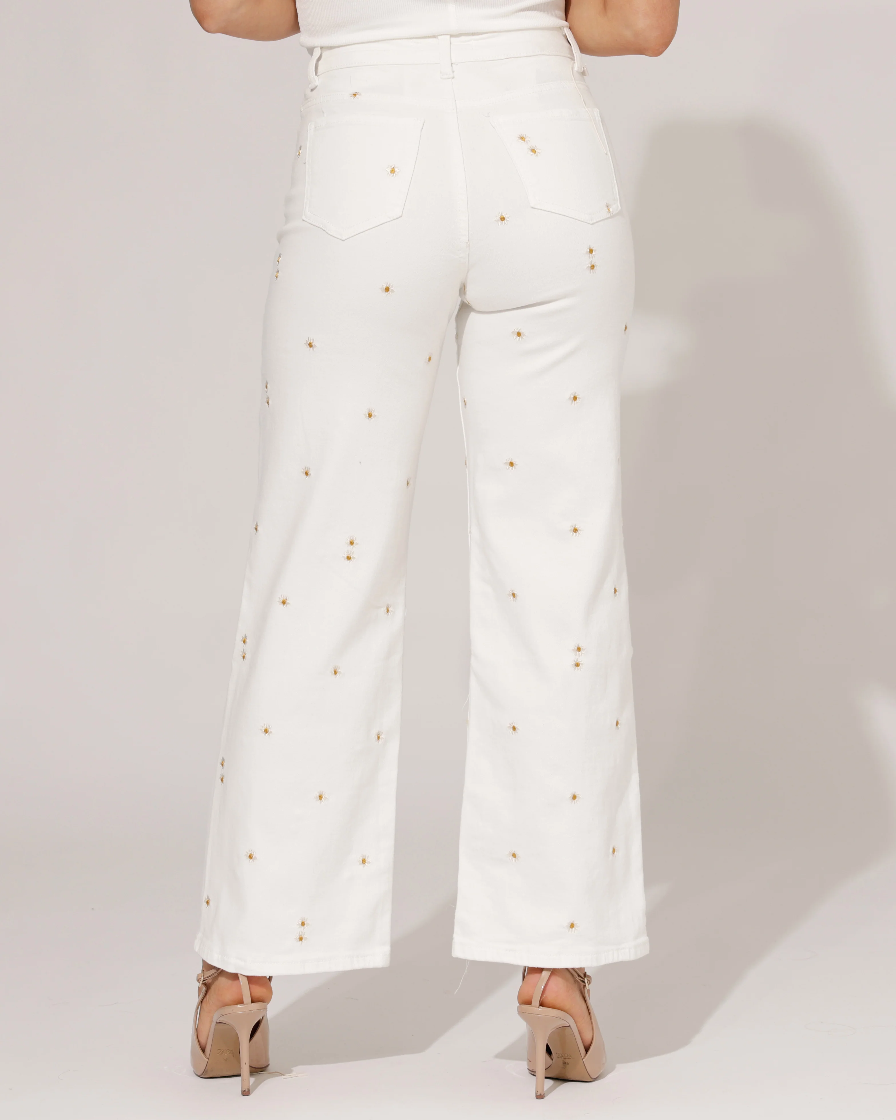 Goodies | Wide leg jeans Kyra Wit - Image 5
