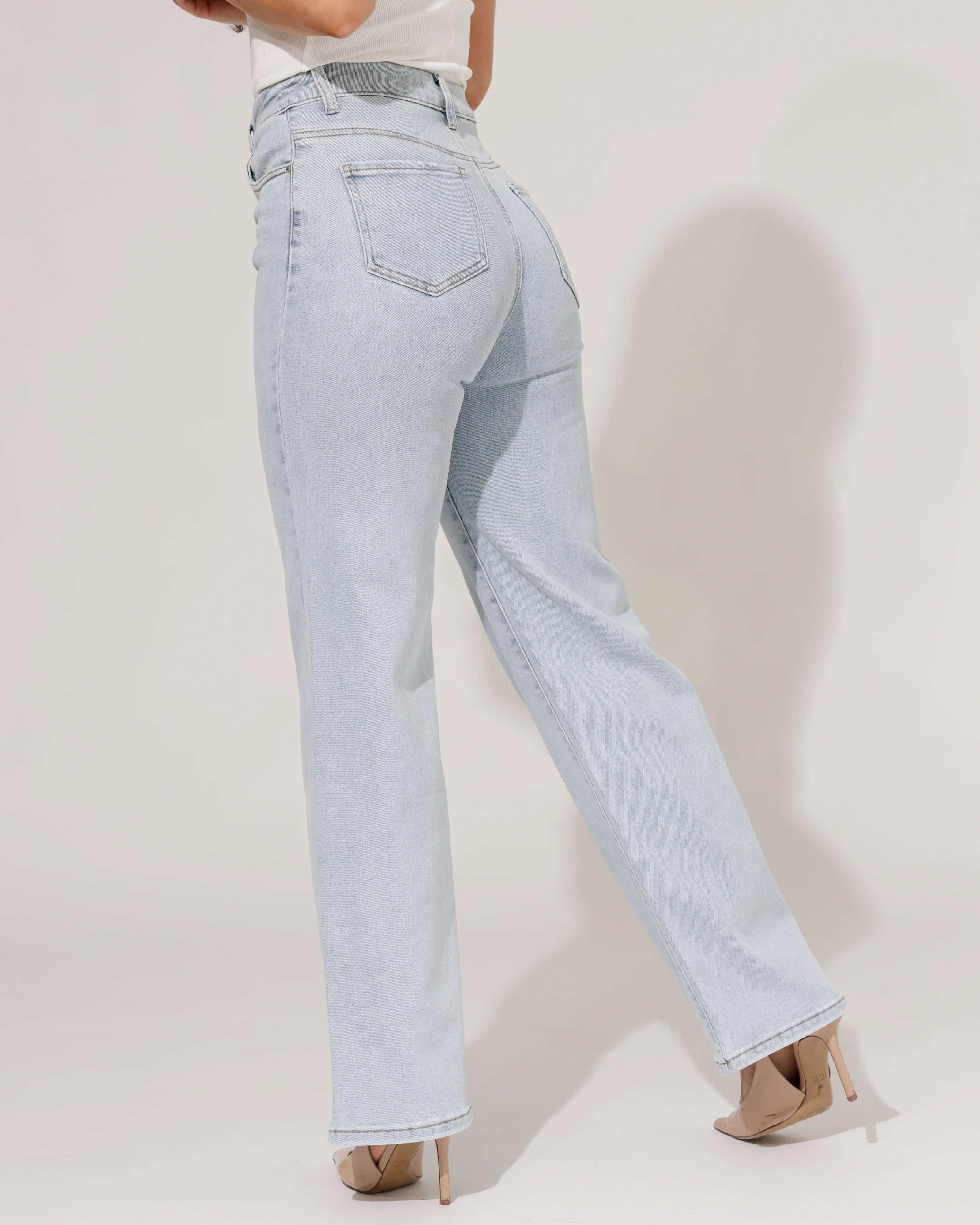 Goodies | Wide leg jeans Nancy Lichtblauw - Image 4