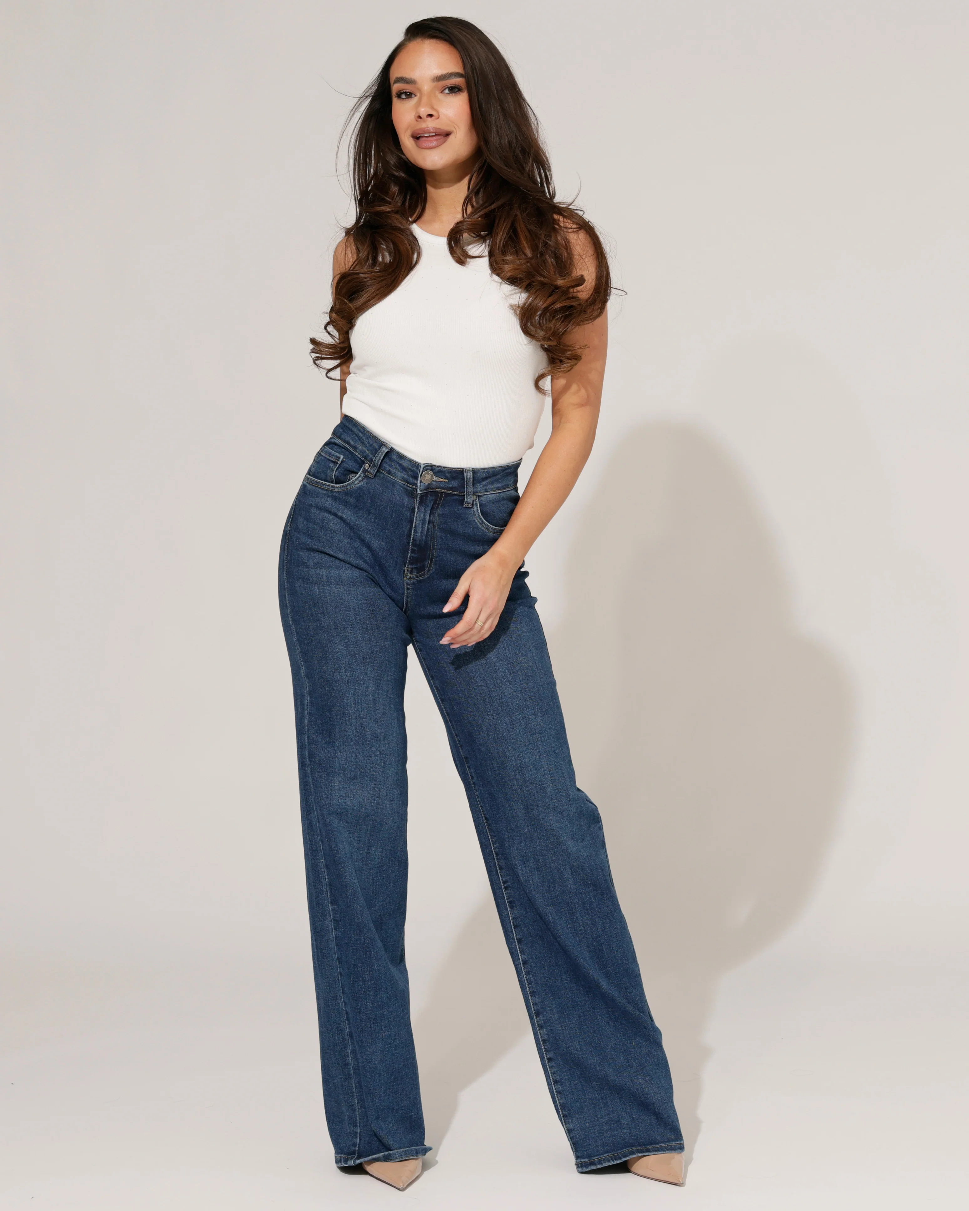 Goodies | Wide leg jeans TALL Rinske Donkerblauw - Image 2