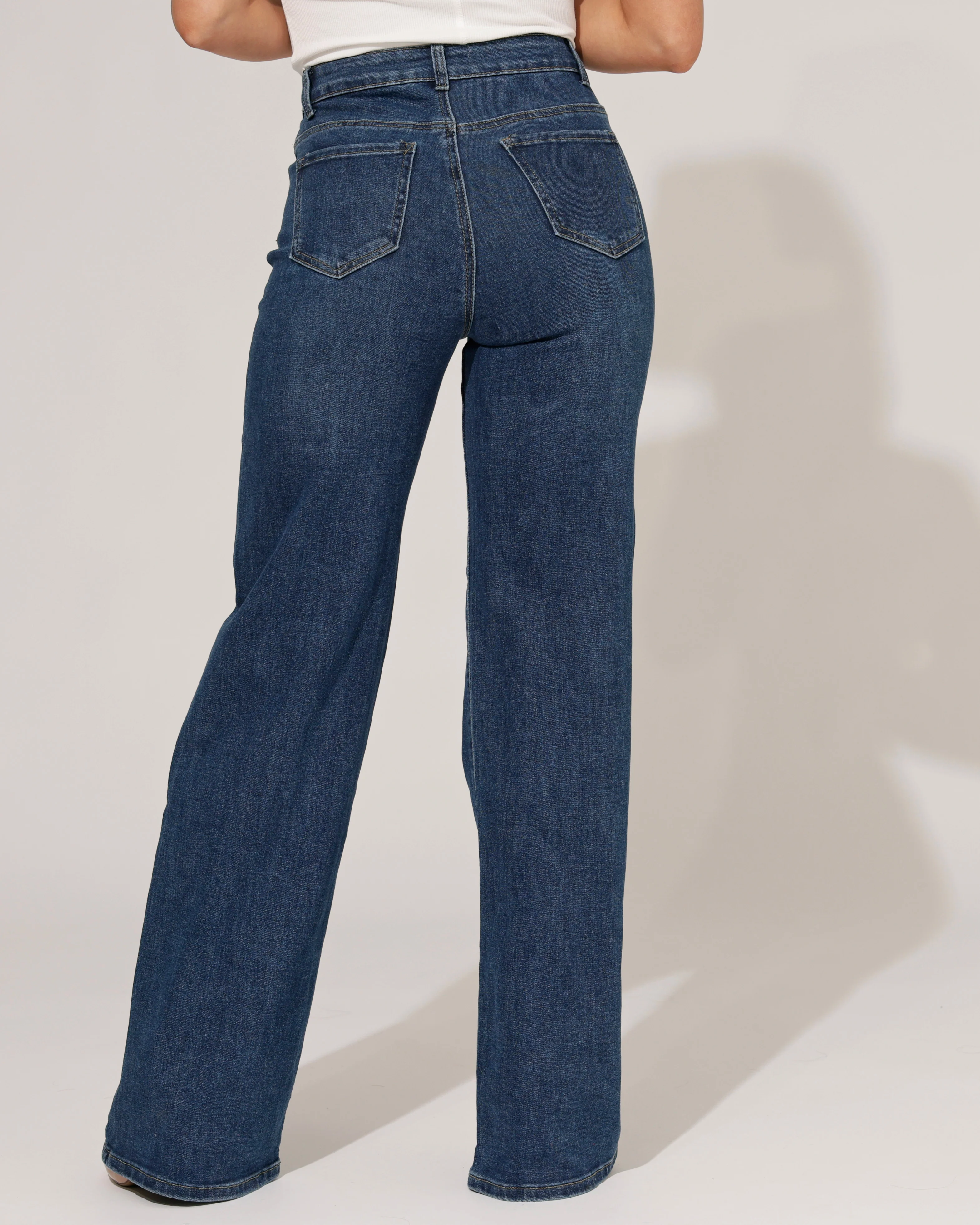Goodies | Wide leg jeans TALL Rinske Donkerblauw - Image 3