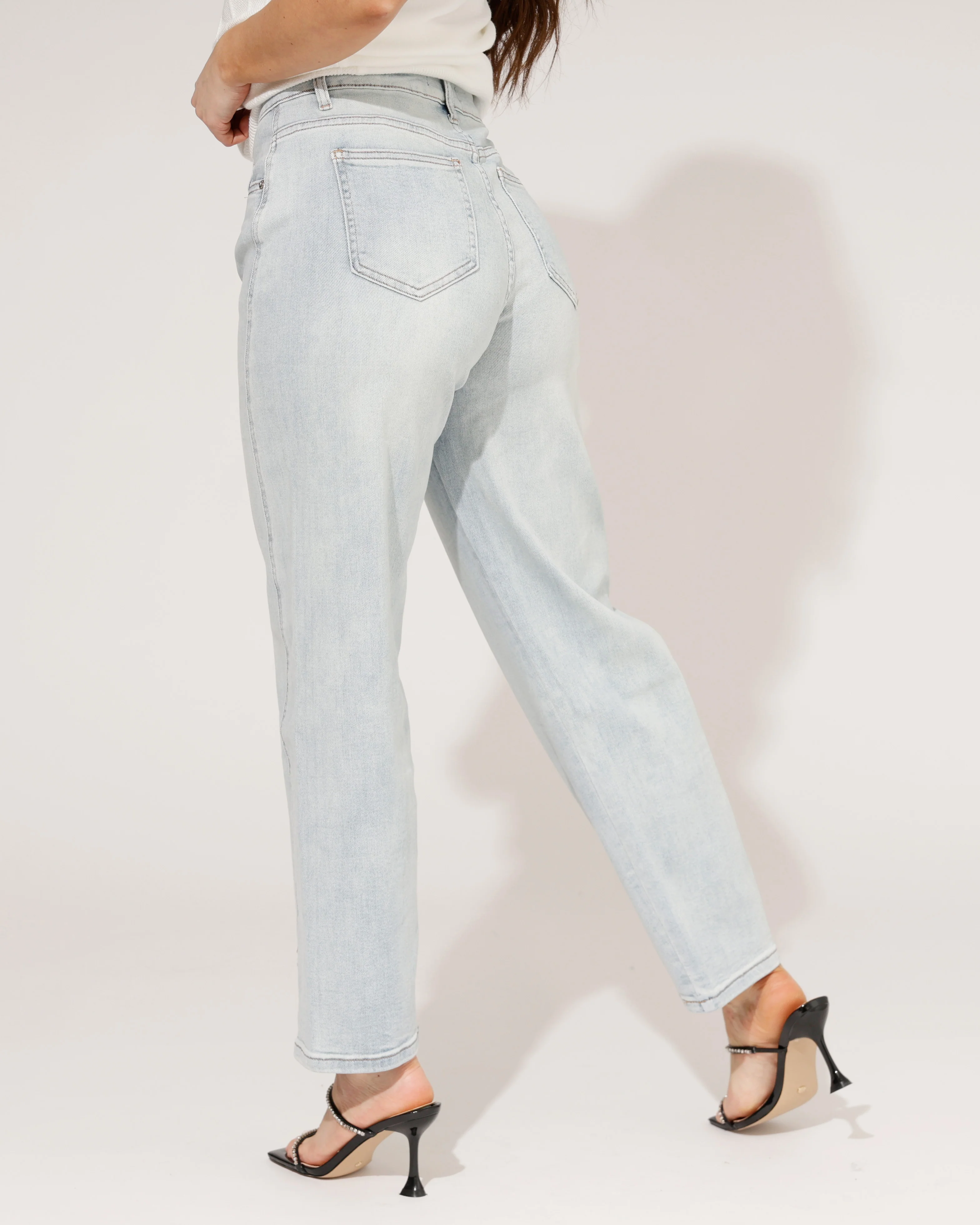 Hello Miss | Barrel jeans Lieq-1 Lichtblauw - Image 3