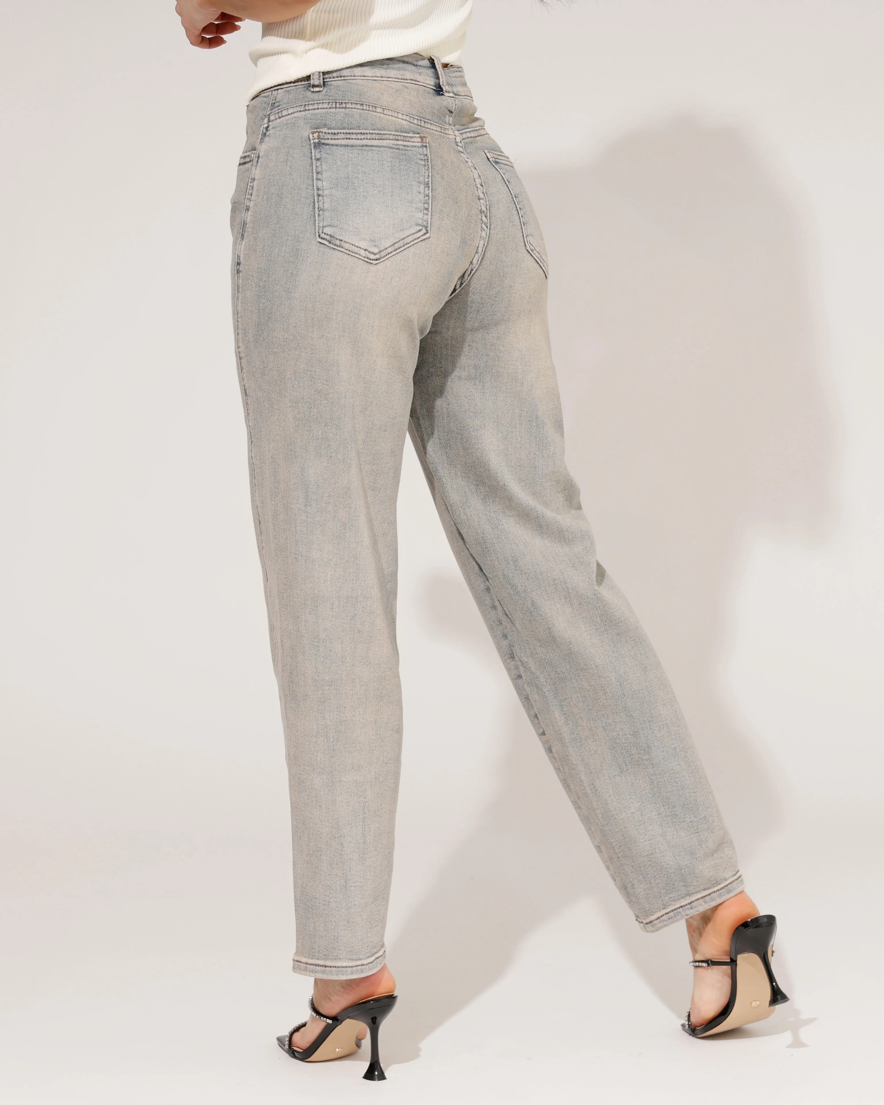 Hello Miss | Barrel jeans Lieq-3 Blauw - Image 3