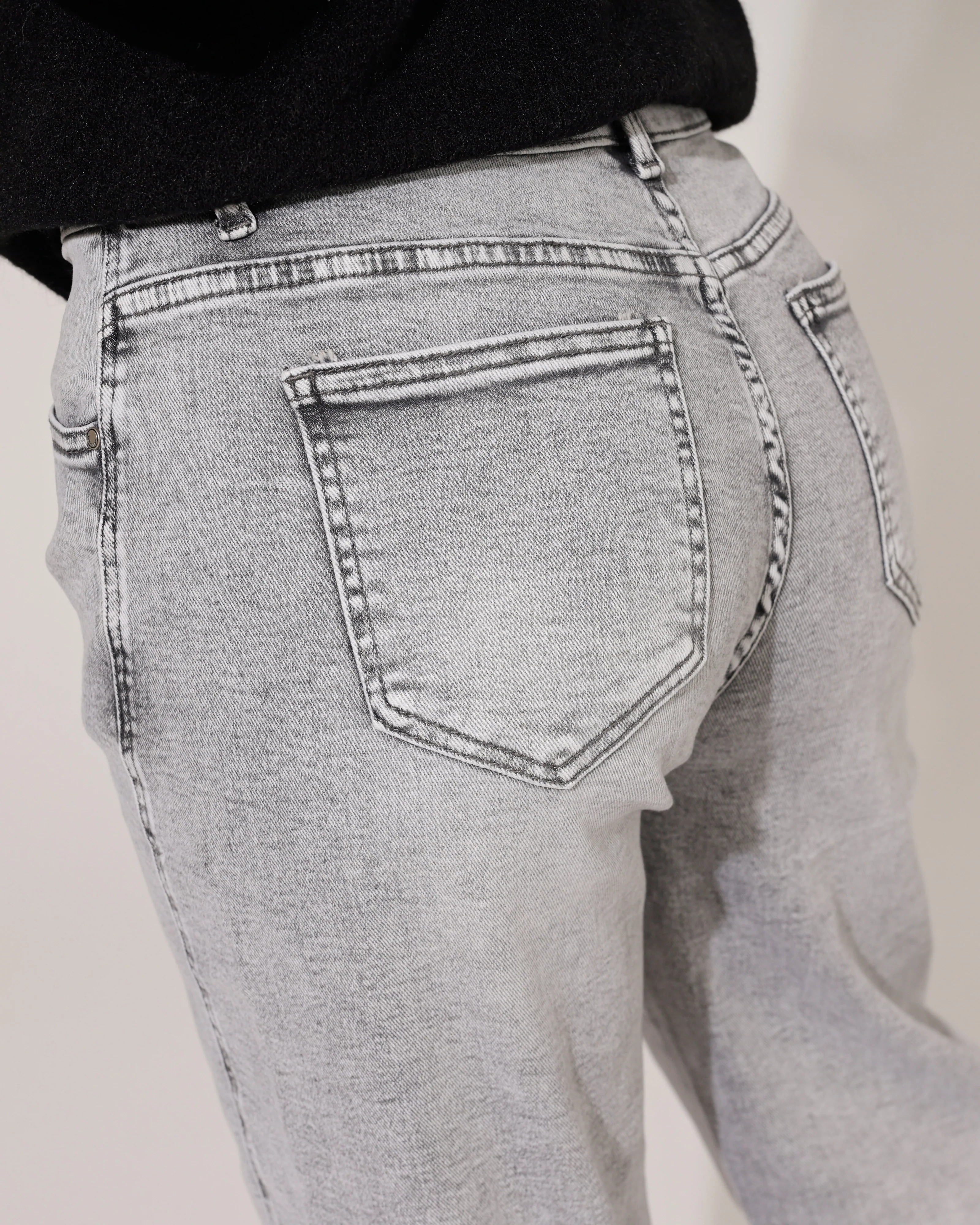 Hello Miss | Barrel jeans Lieq-5 Grijs - Image 5