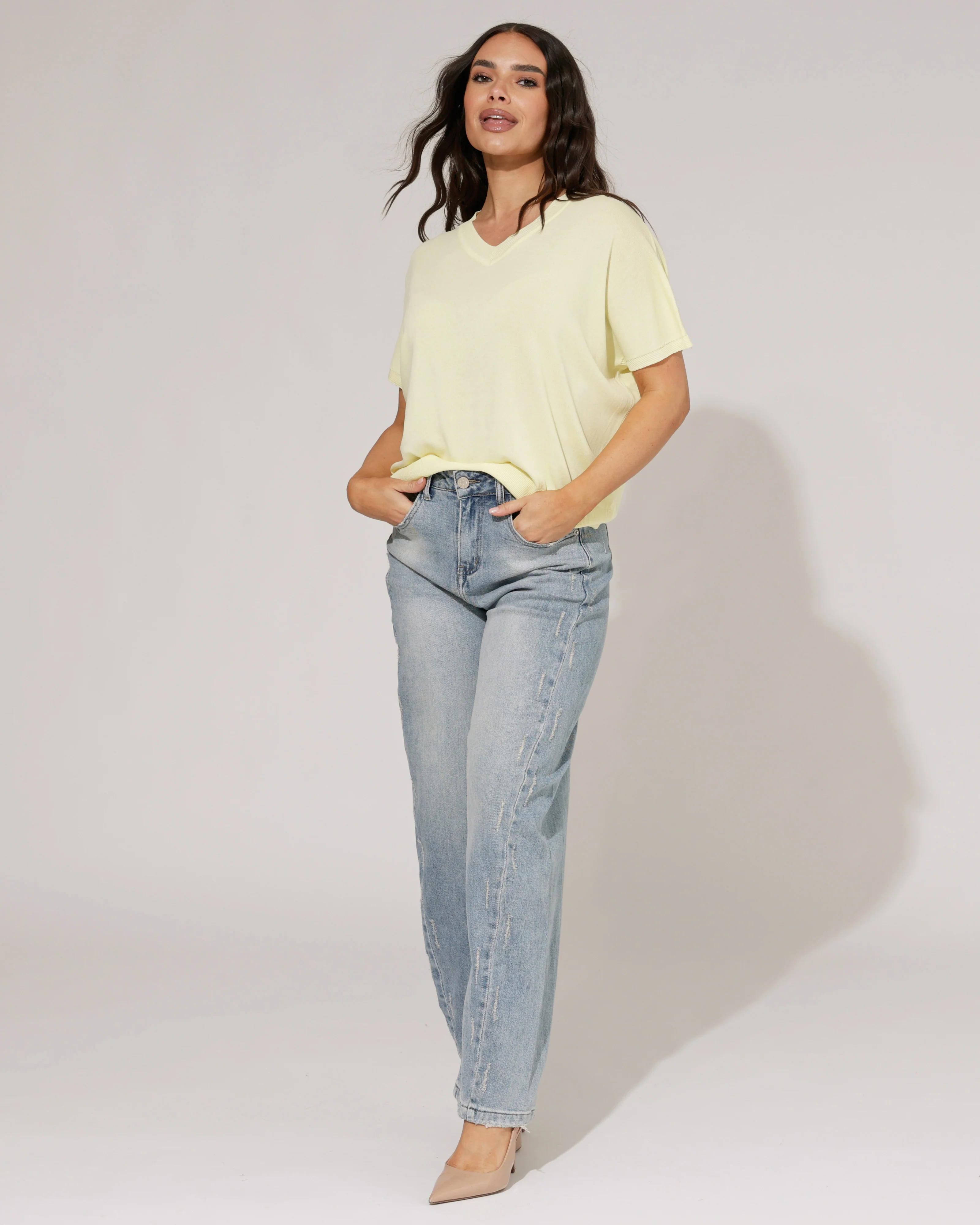Hello Miss | Barrel jeans ripped Terry Blauw - Image 3