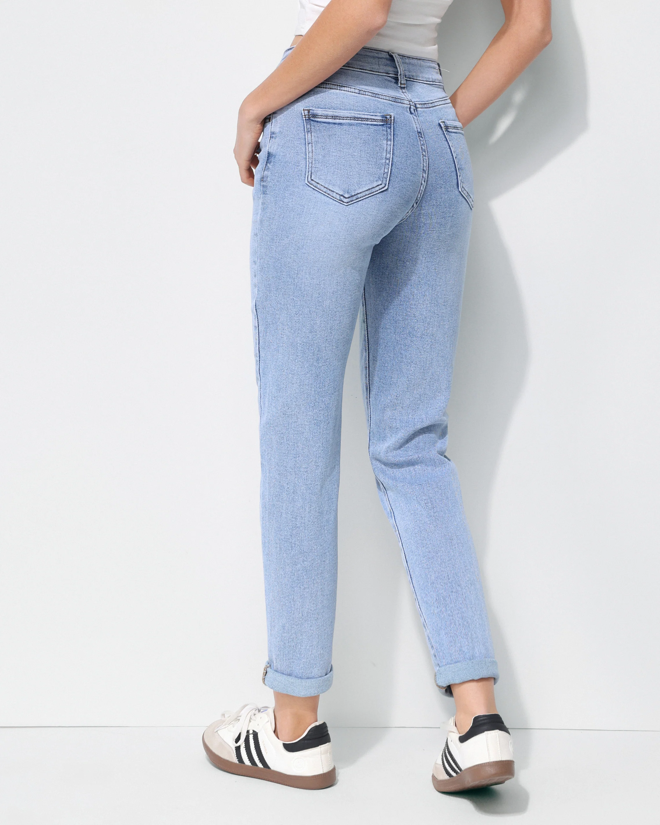 Hello Miss | Mom jeans Kiki-11 Blauw - Image 3