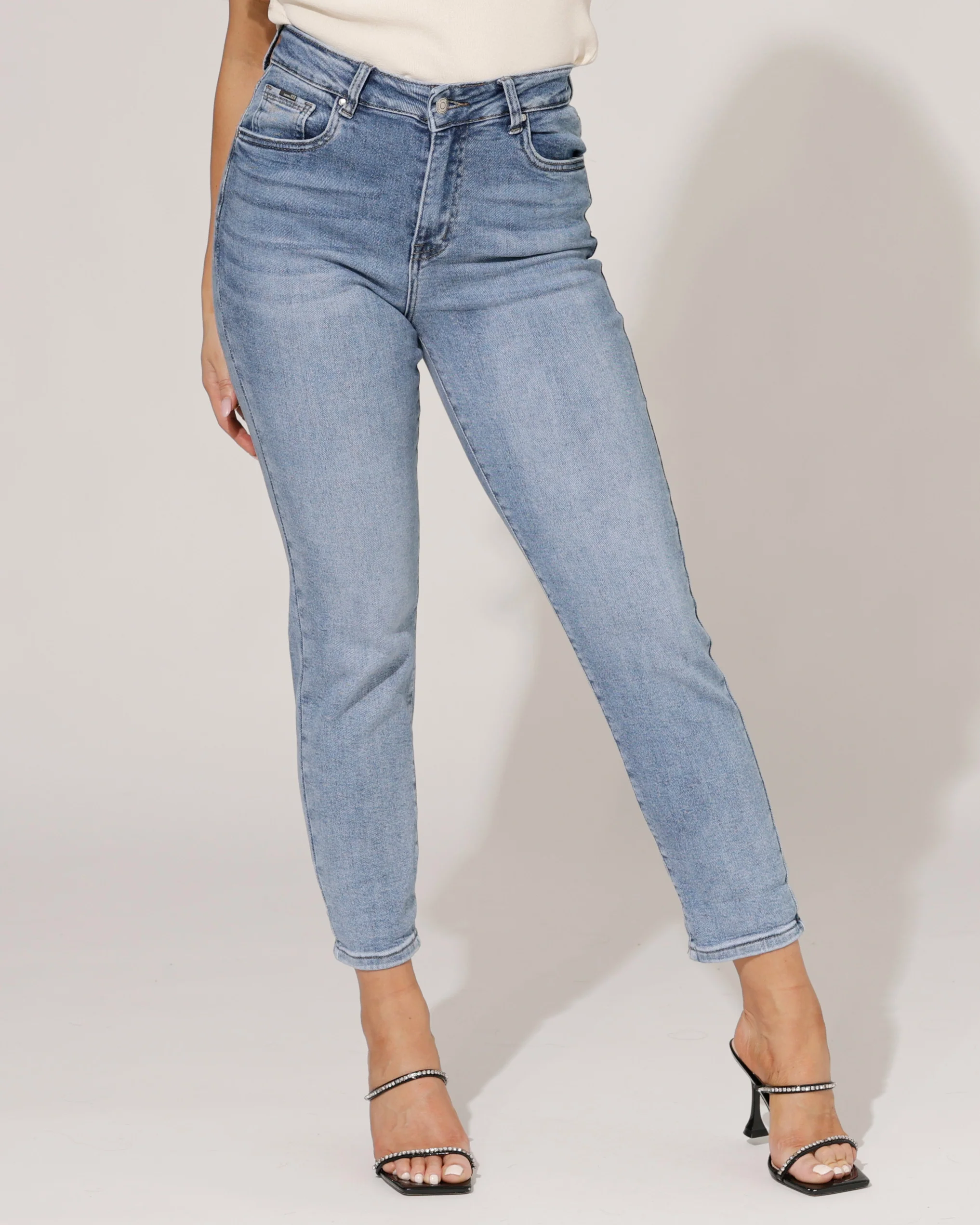Hello Miss | Mom jeans Lela-9 Blauw