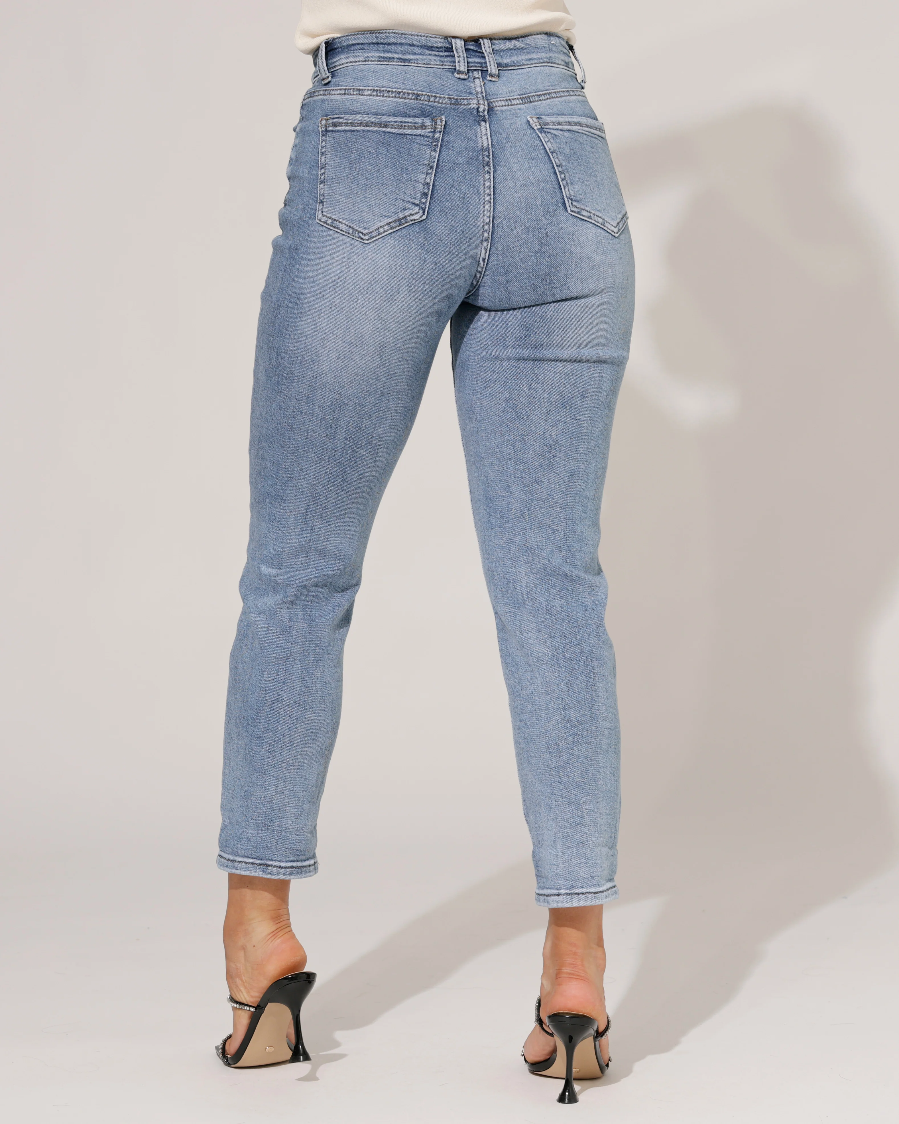 Hello Miss | Mom jeans Lela-9 Blauw - Image 2