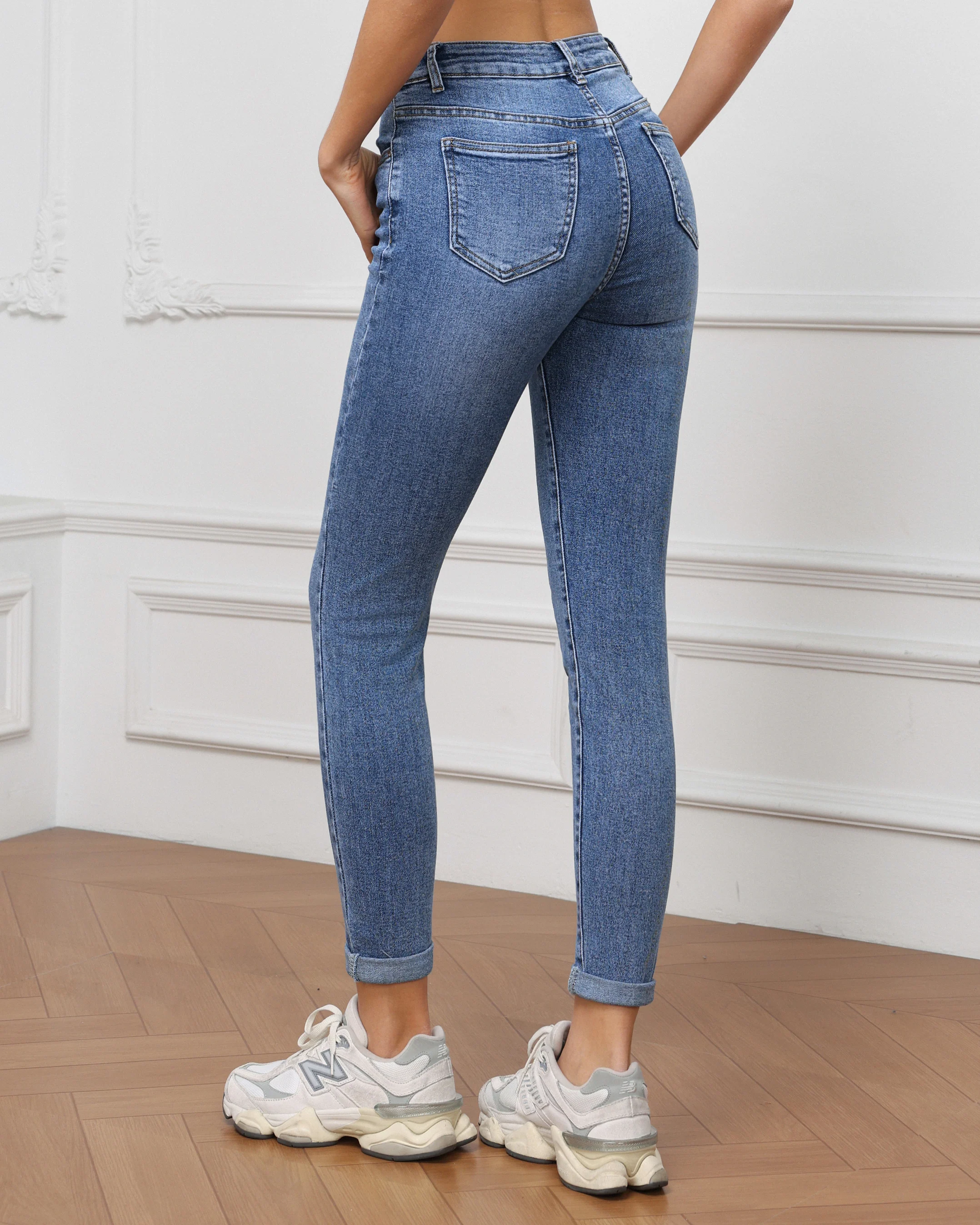 Hello Miss | Skinny jeans Cecile-5 Blauw - Image 2