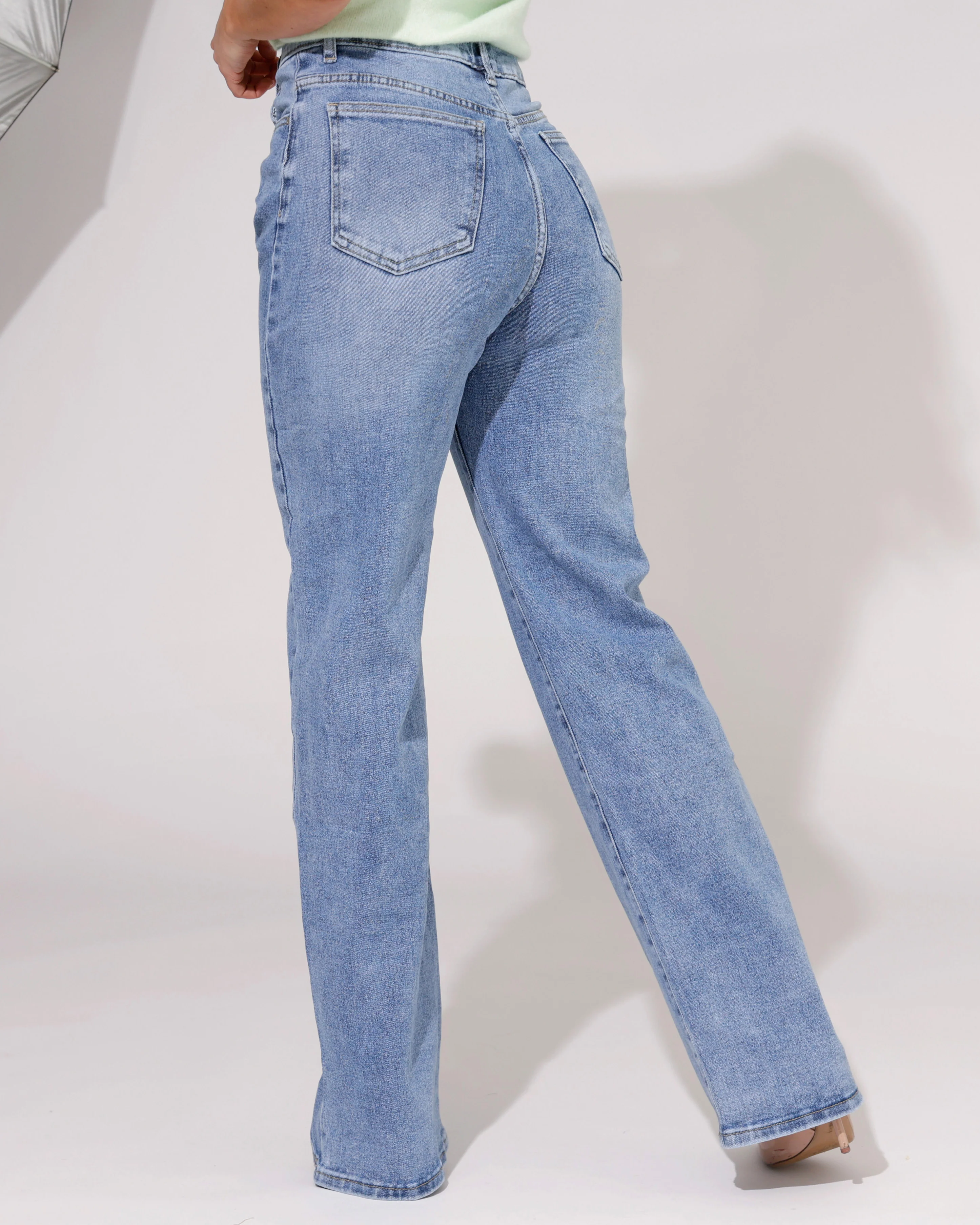 Hello Miss | Wide leg jeans Macey-5 Lichtblauw - Image 3
