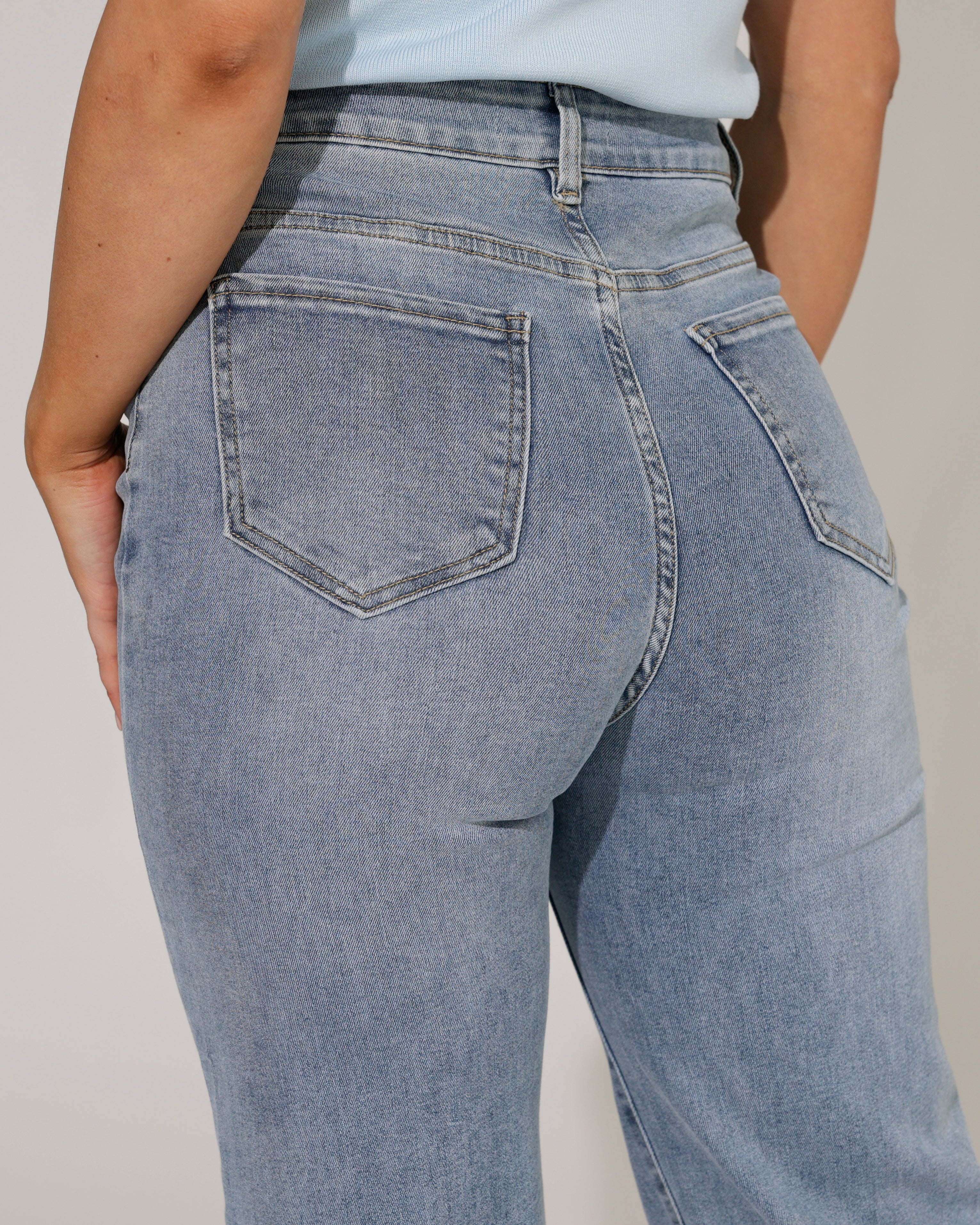 Hello Miss | Wide leg jeans Nicole-2 Blauw - Image 5