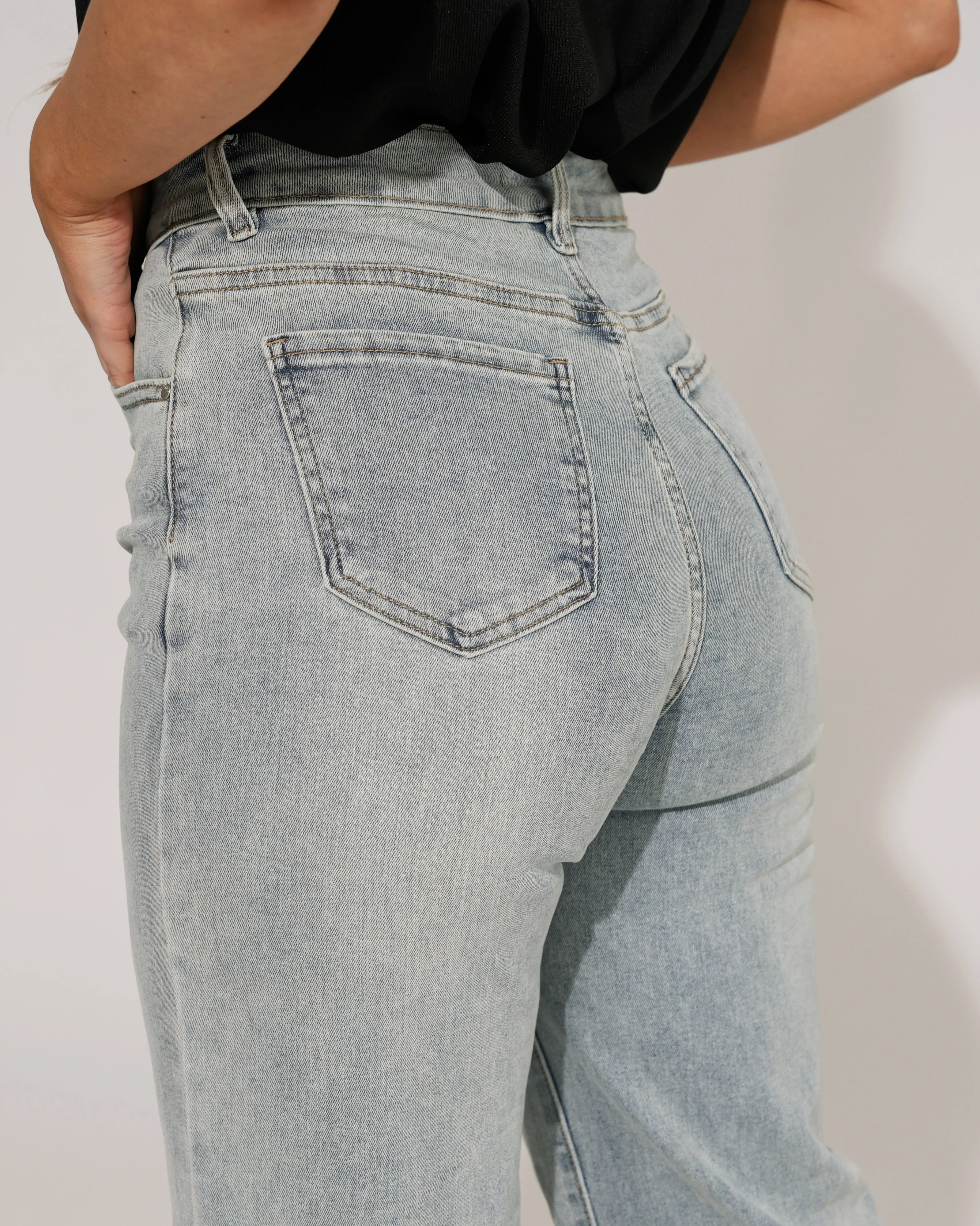 Hello Miss | Wide leg jeans Nicole-3 Blauw - Image 6