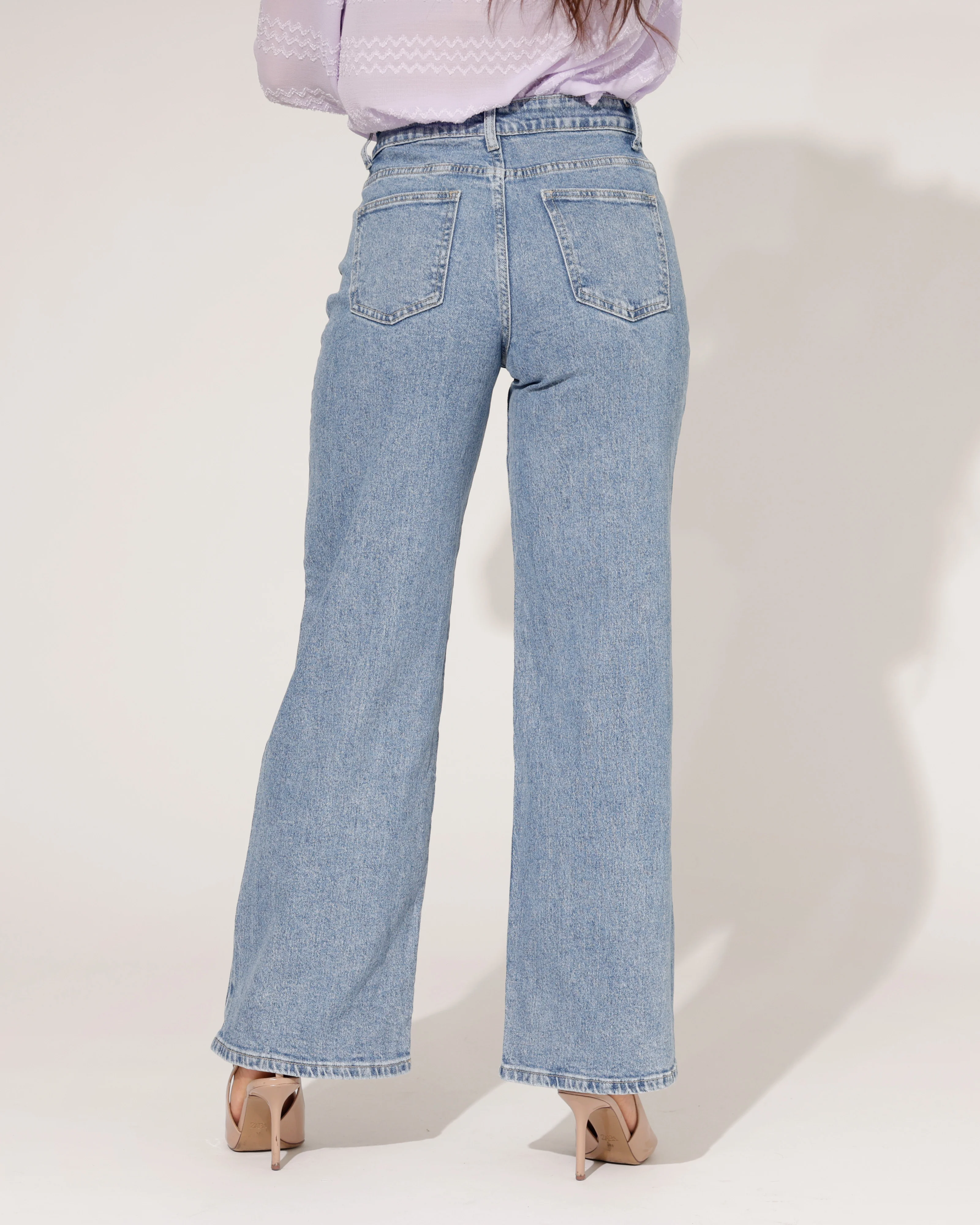 Hello Miss | Wide leg jeans Silvy Blauw - Image 2
