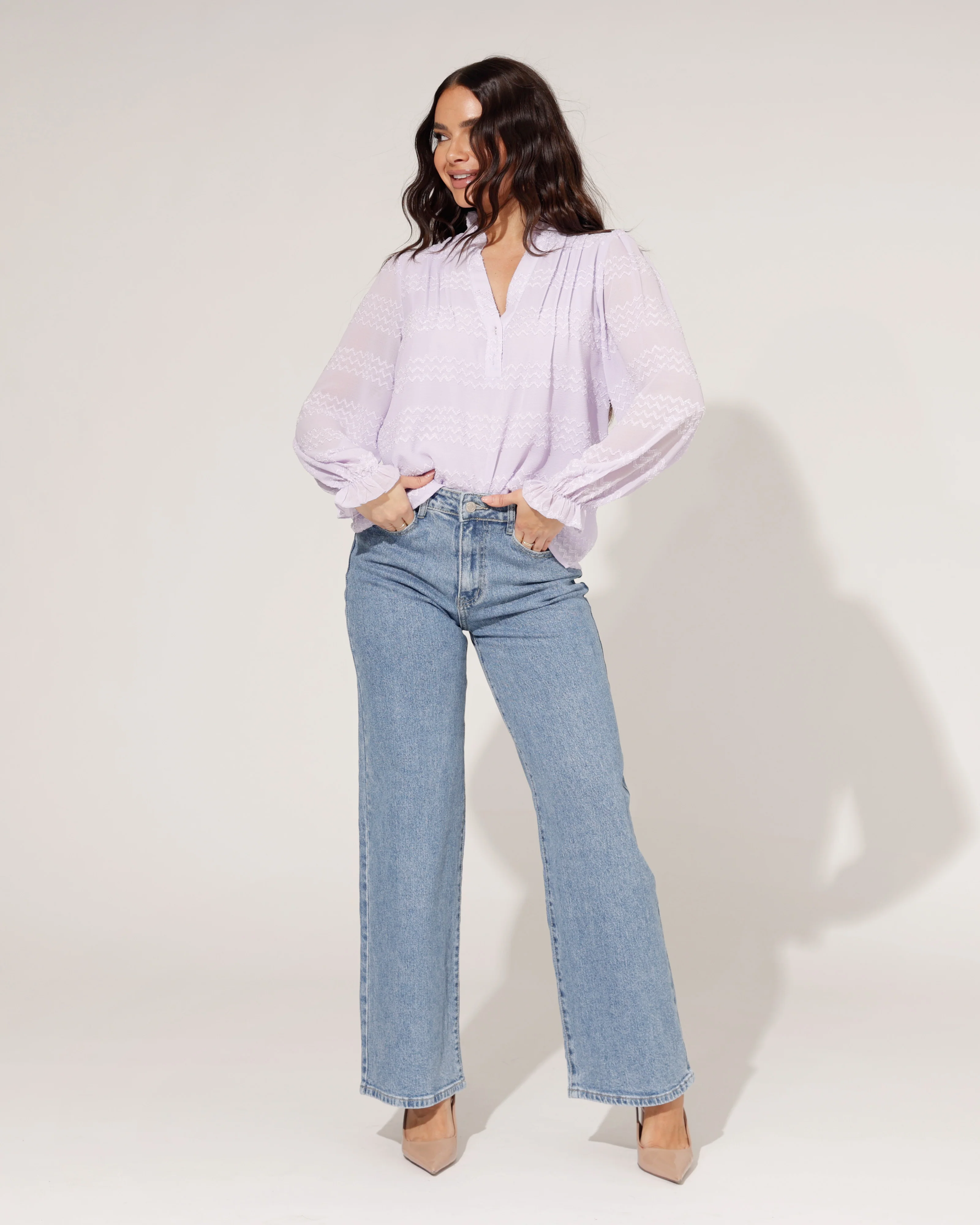 Hello Miss | Wide leg jeans Silvy Blauw - Image 3