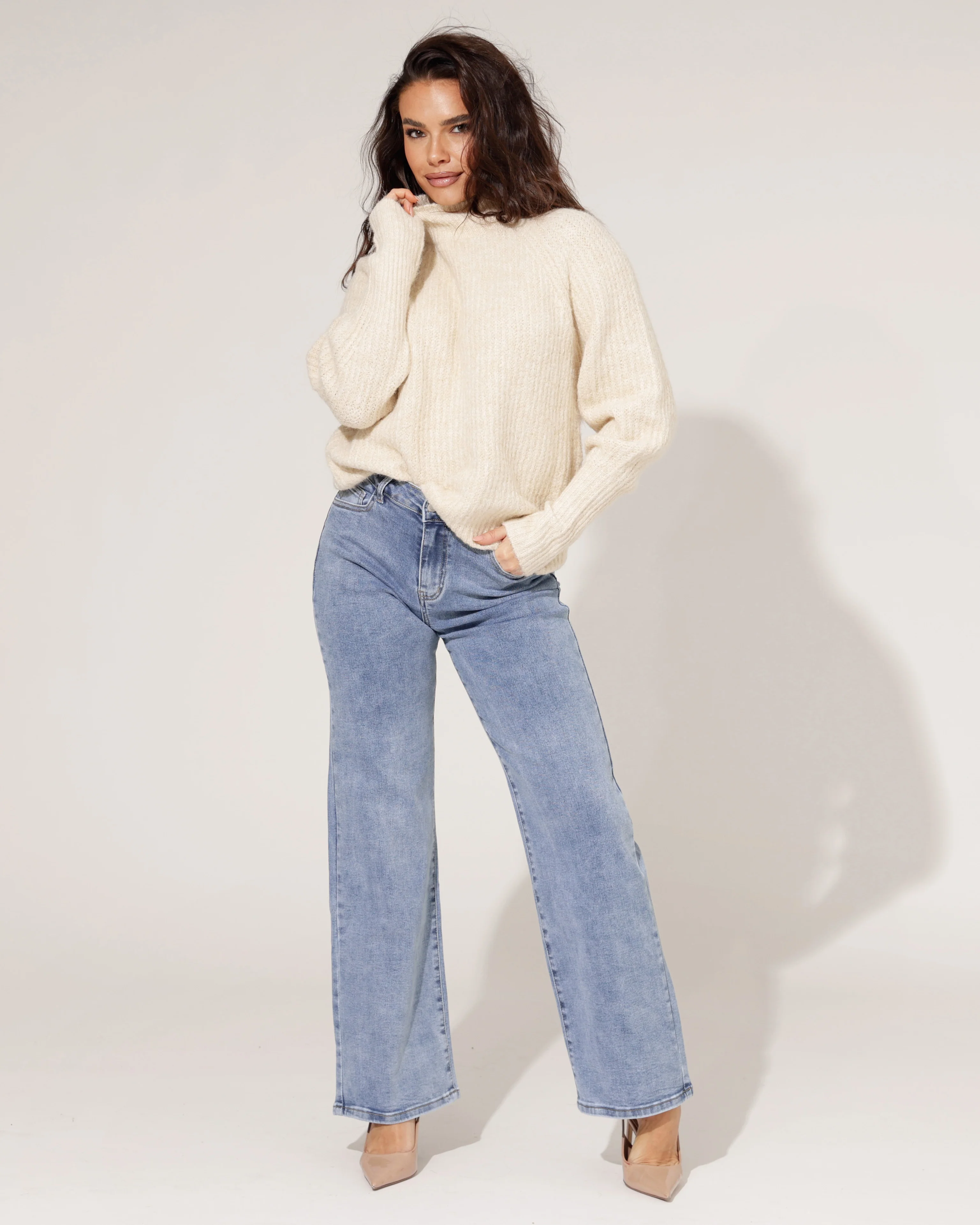 Hello Miss | Wide leg jeans Irith-2 Blauw - Image 3