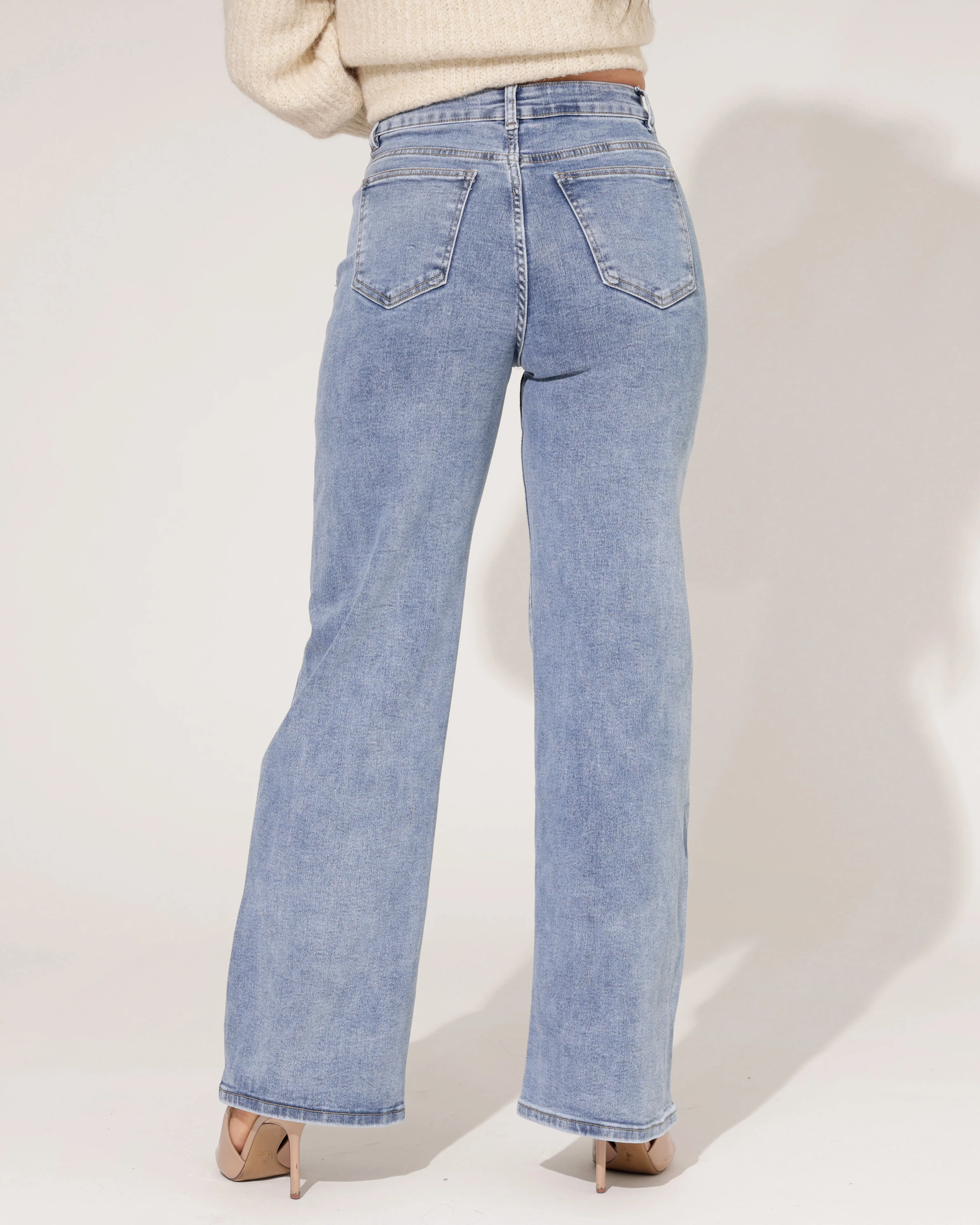 Hello Miss | Wide leg jeans Irith-2 Blauw - Image 4