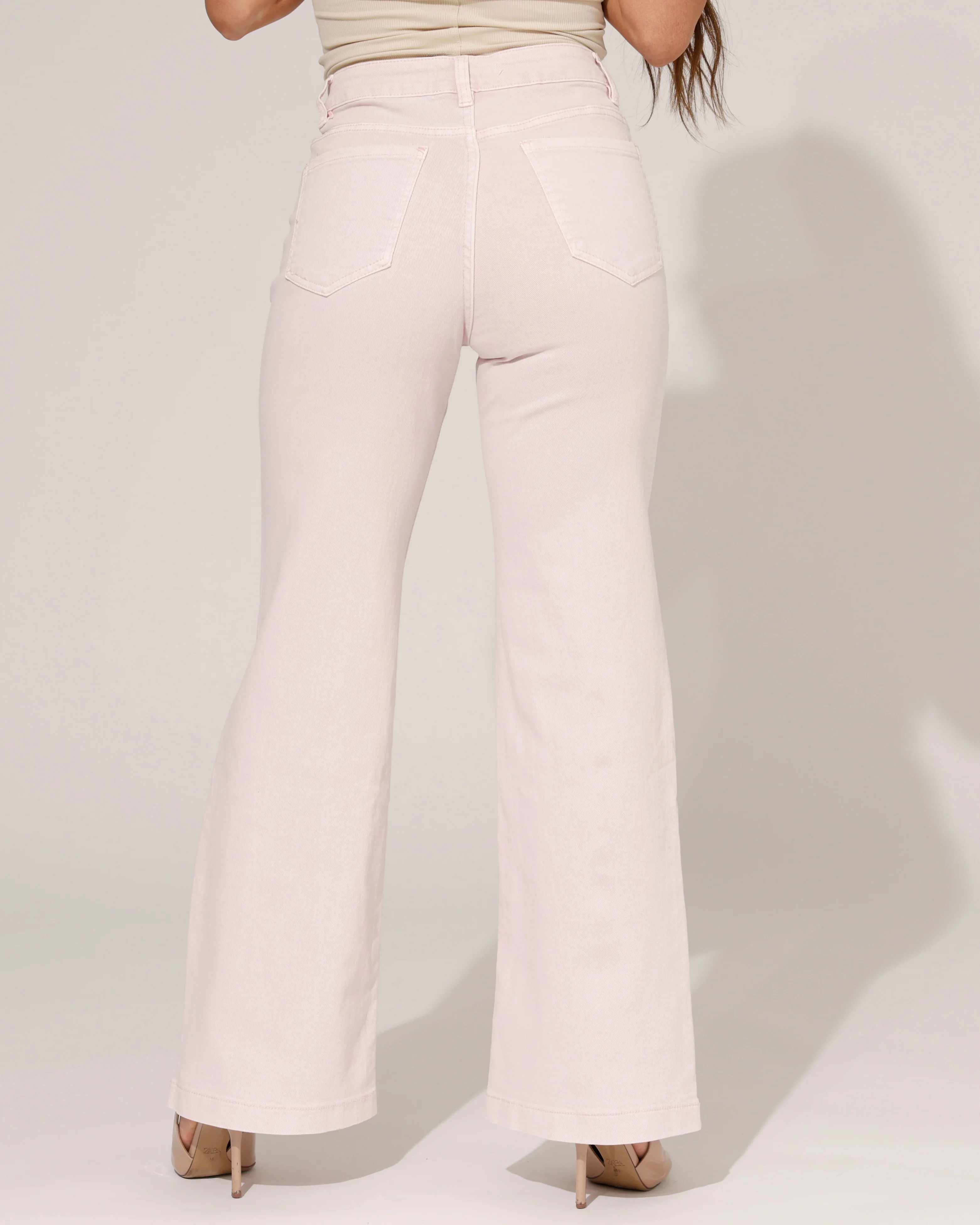 Jewelly | Wide leg jeans Jonna-7 Lichtroze - Image 3