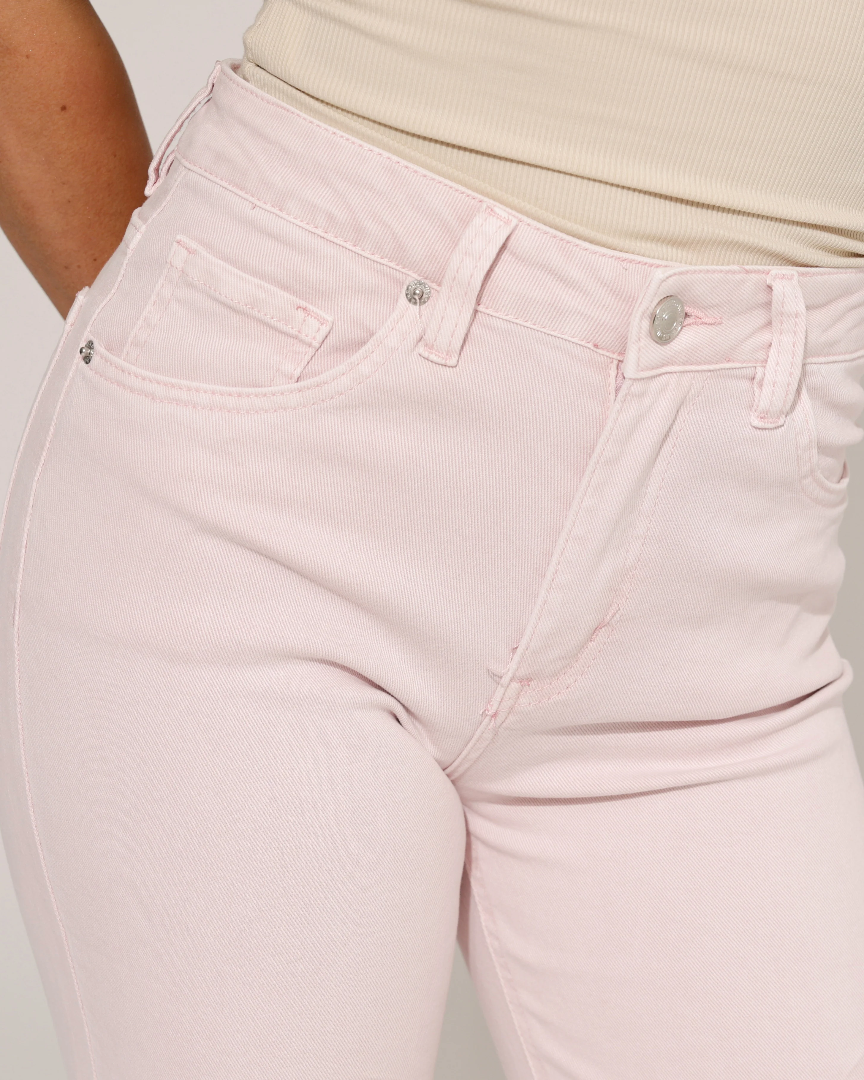Jewelly | Wide leg jeans Jonna-7 Lichtroze - Image 5