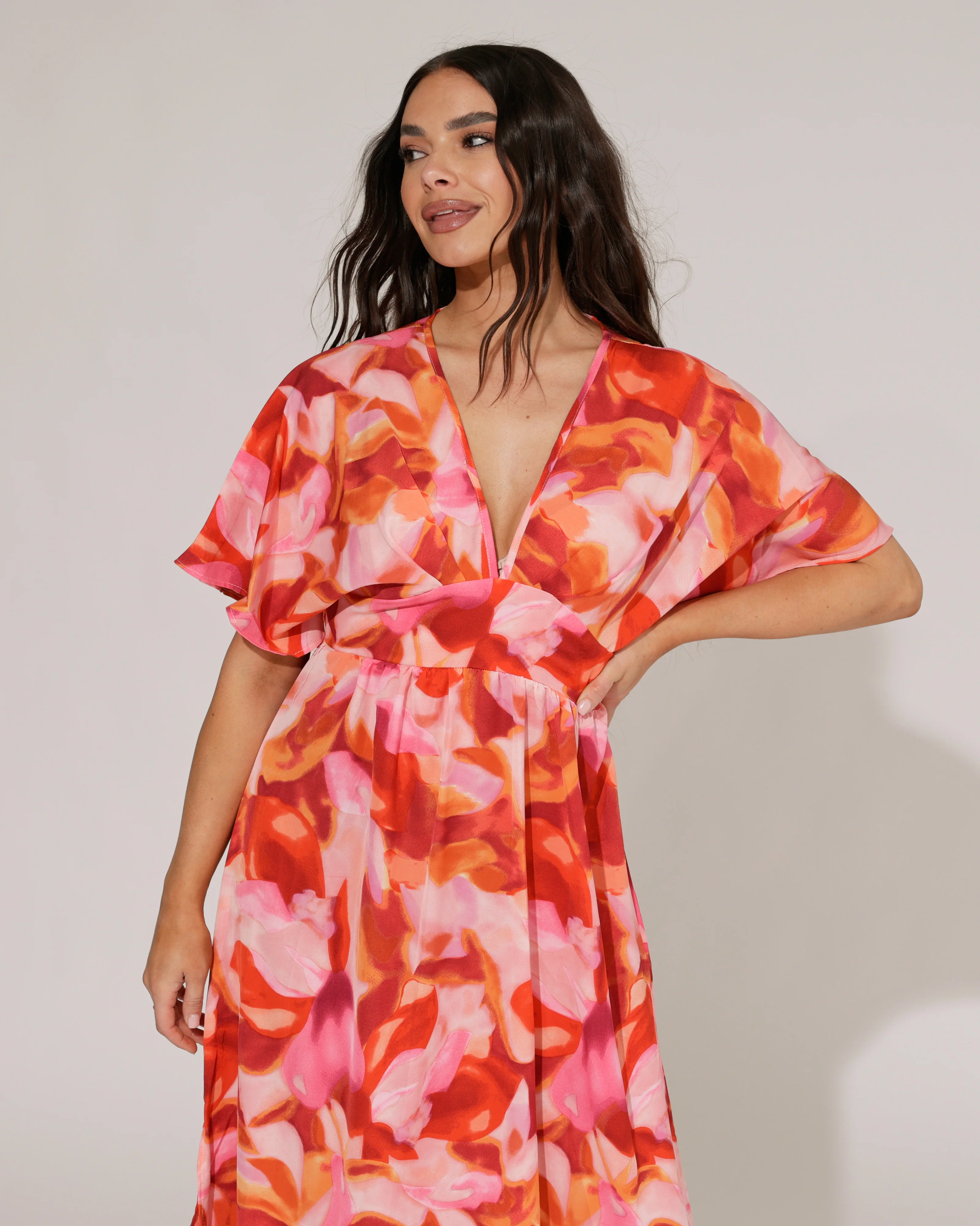 Lange jurk Fay Fuchsia - Image 3